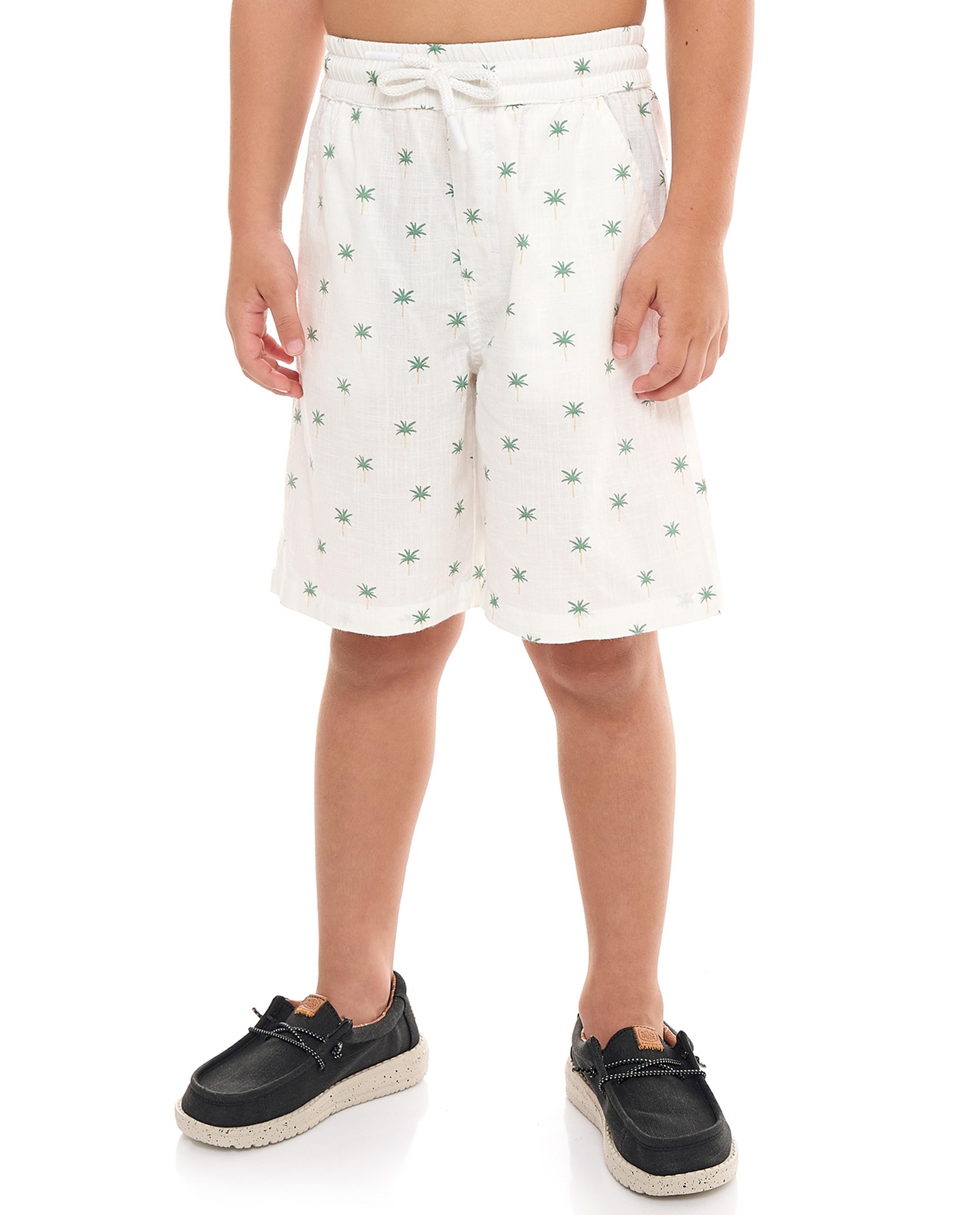 طقم قميص بطبعة وشورت