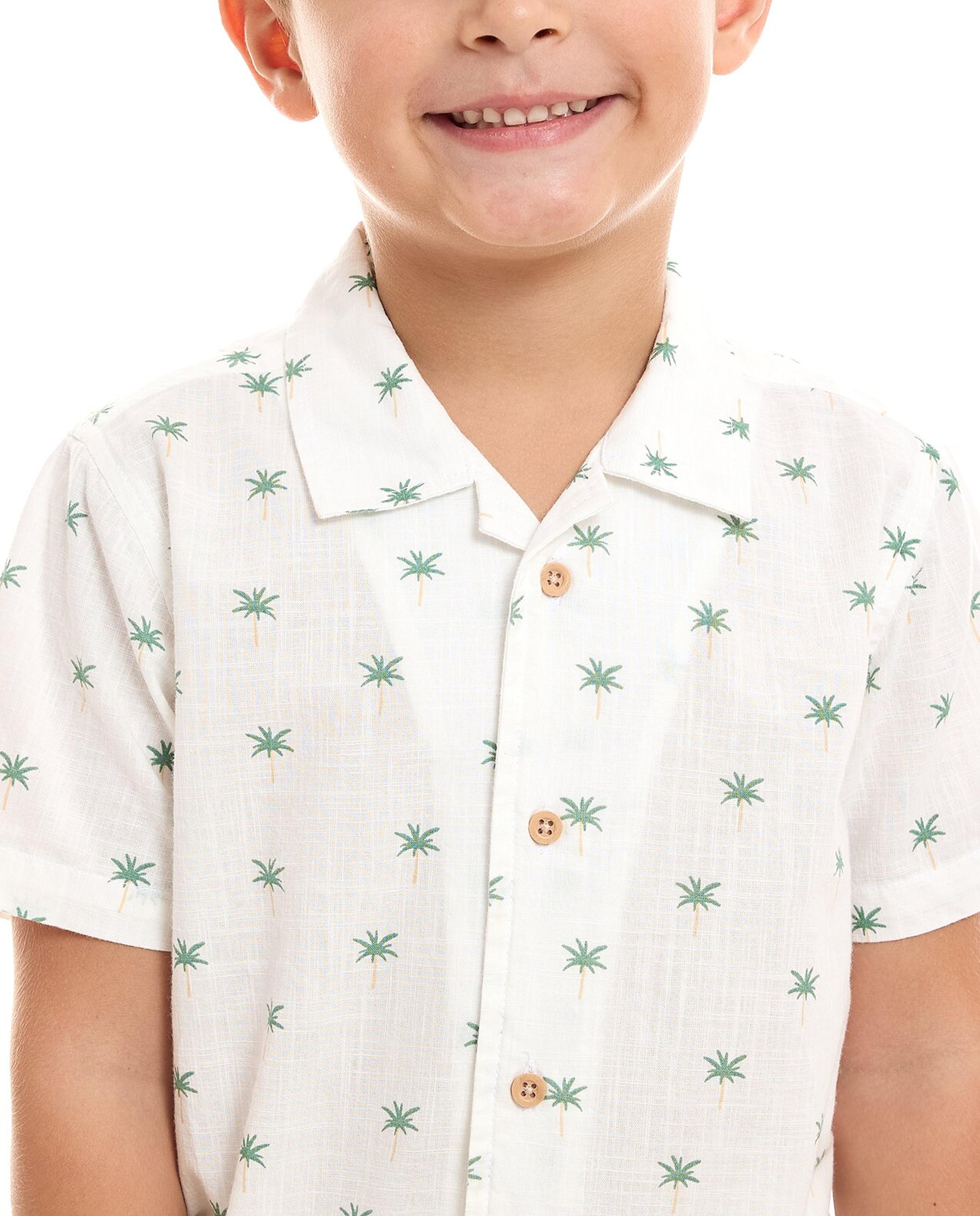 طقم قميص بطبعة وشورت