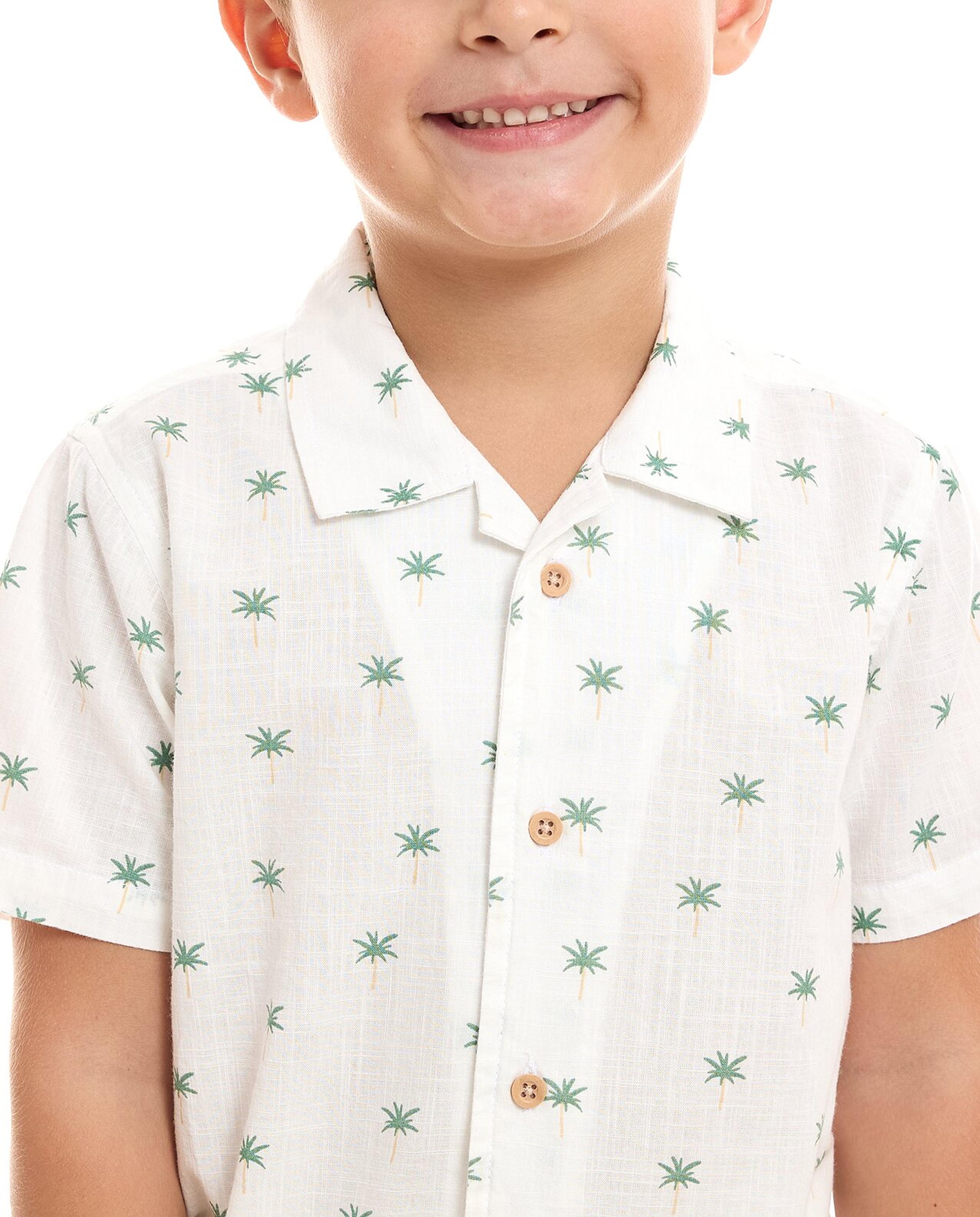 طقم قميص بطبعة وشورت