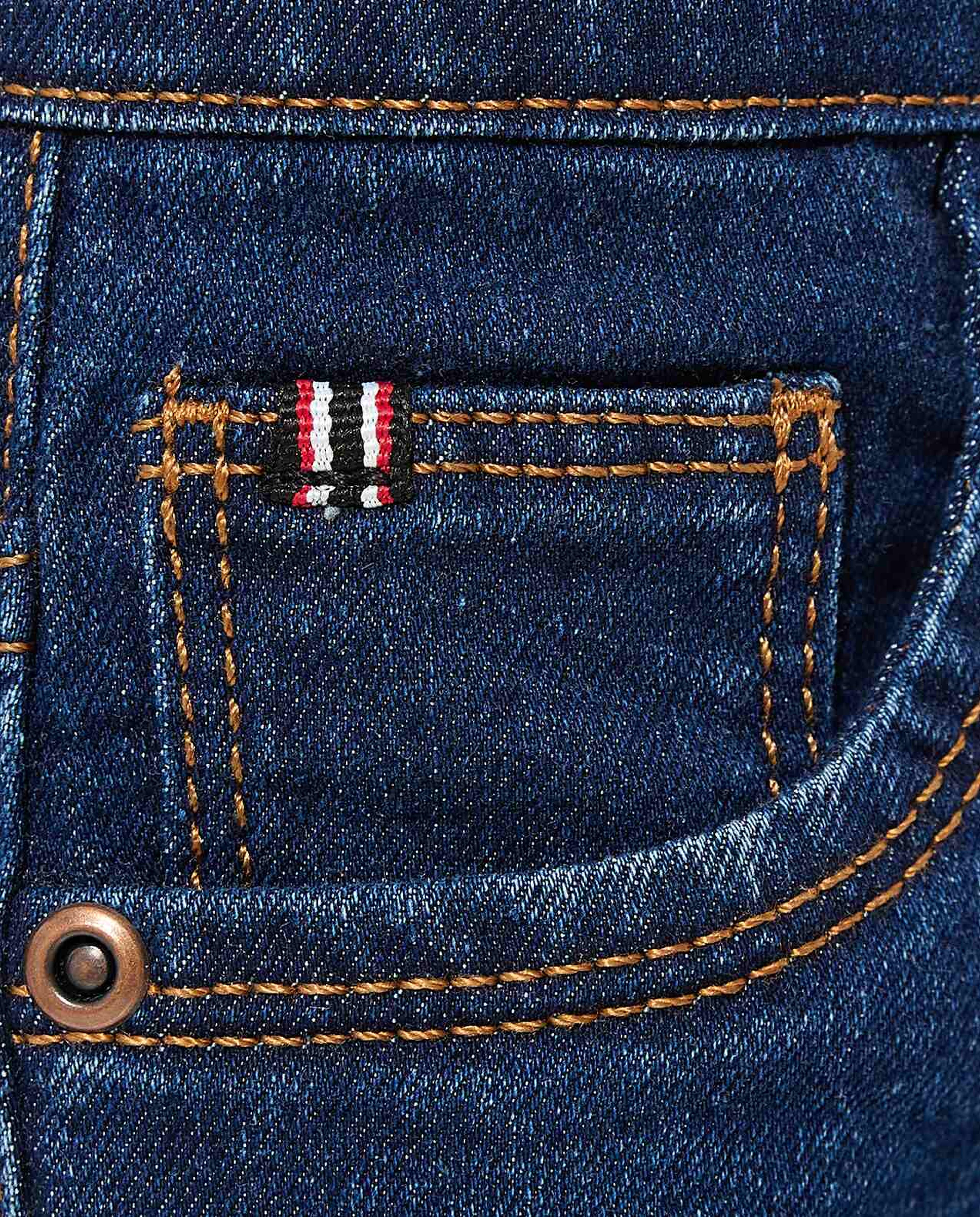 Solid Denim Shorts with Button Closure