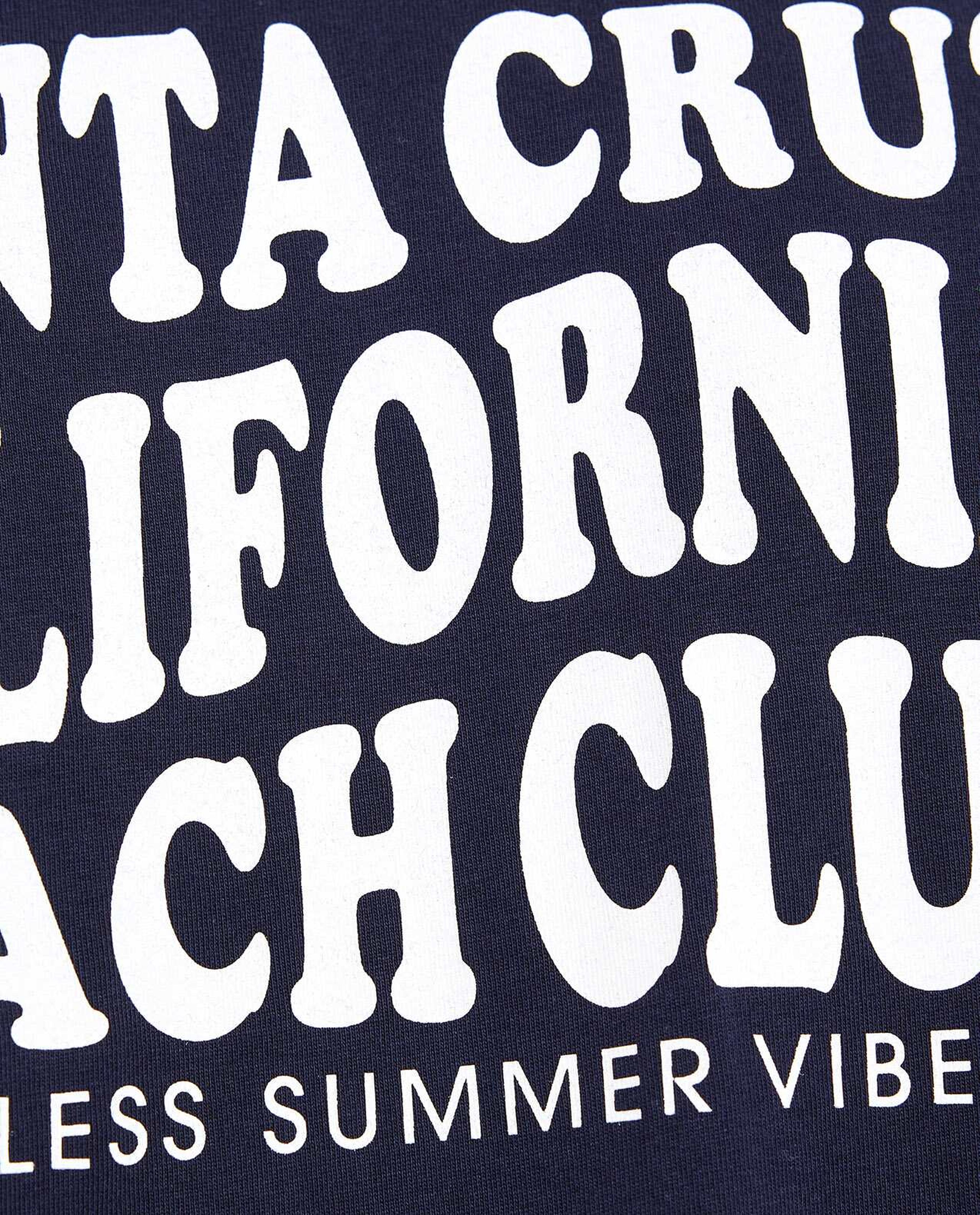 Typography Print T-Shirt with Crew Neck and Short Sleeves