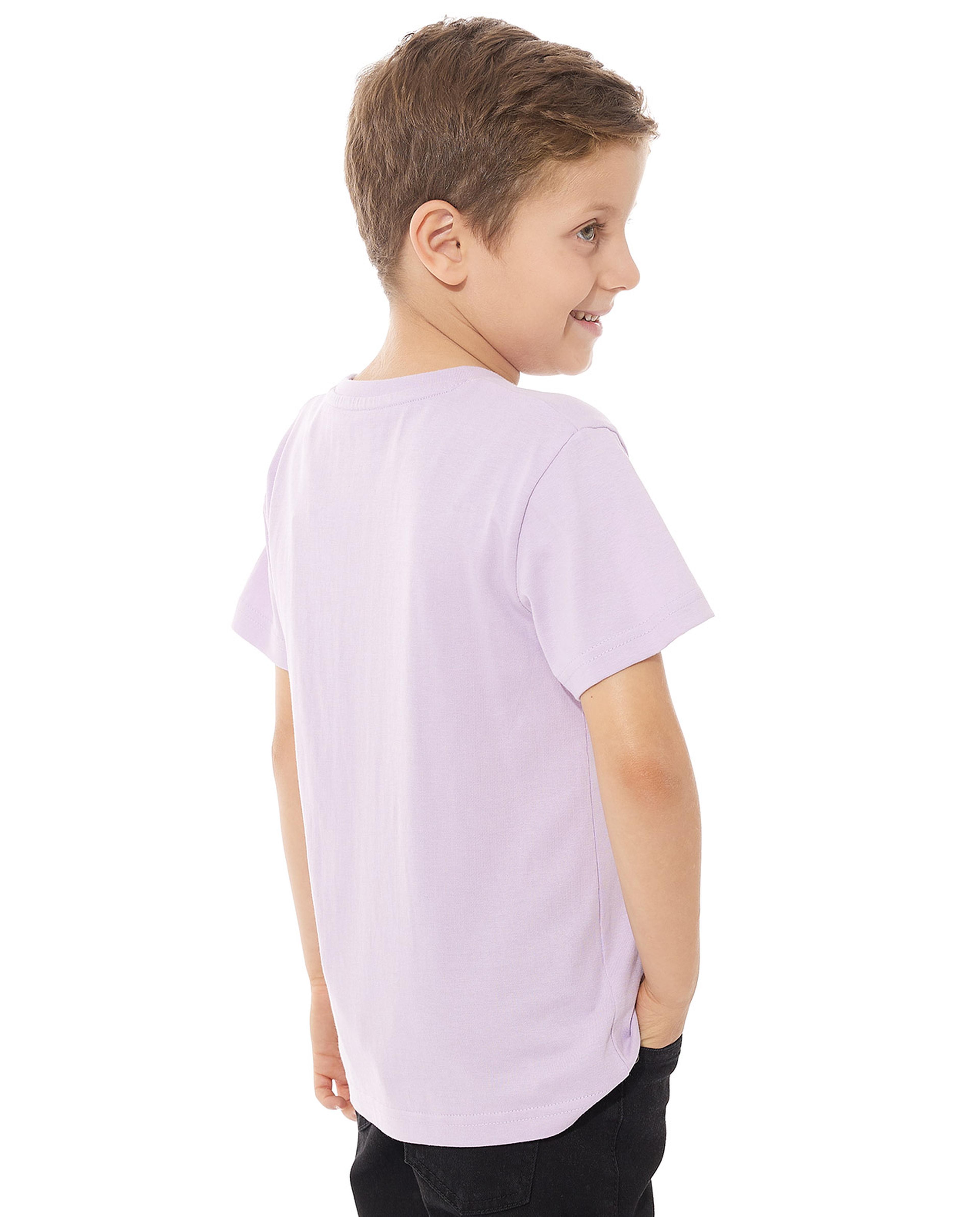 Graphic Print T-Shirt with Crew Neck and Short Sleeves