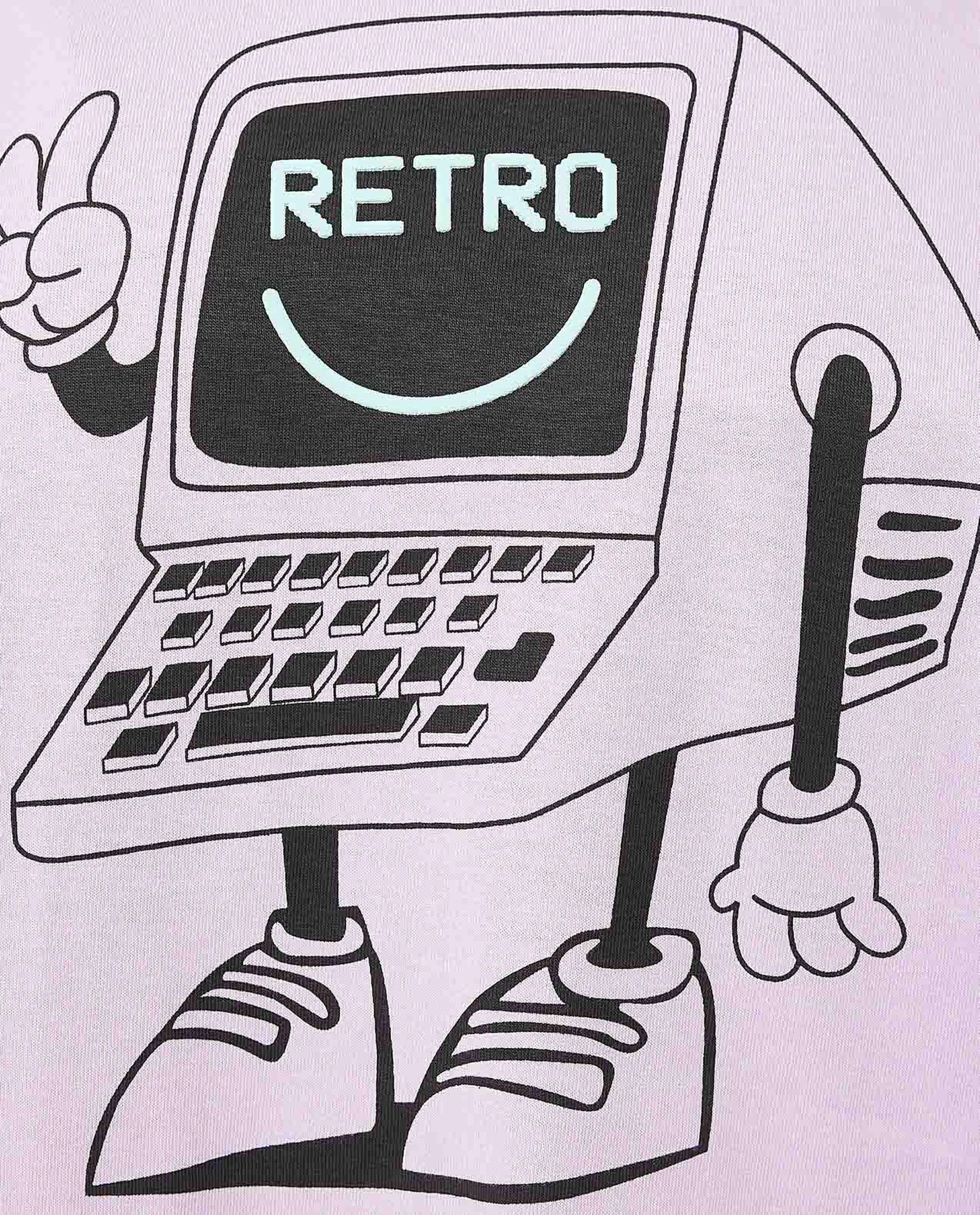 Graphic Print T-Shirt with Crew Neck and Short Sleeves