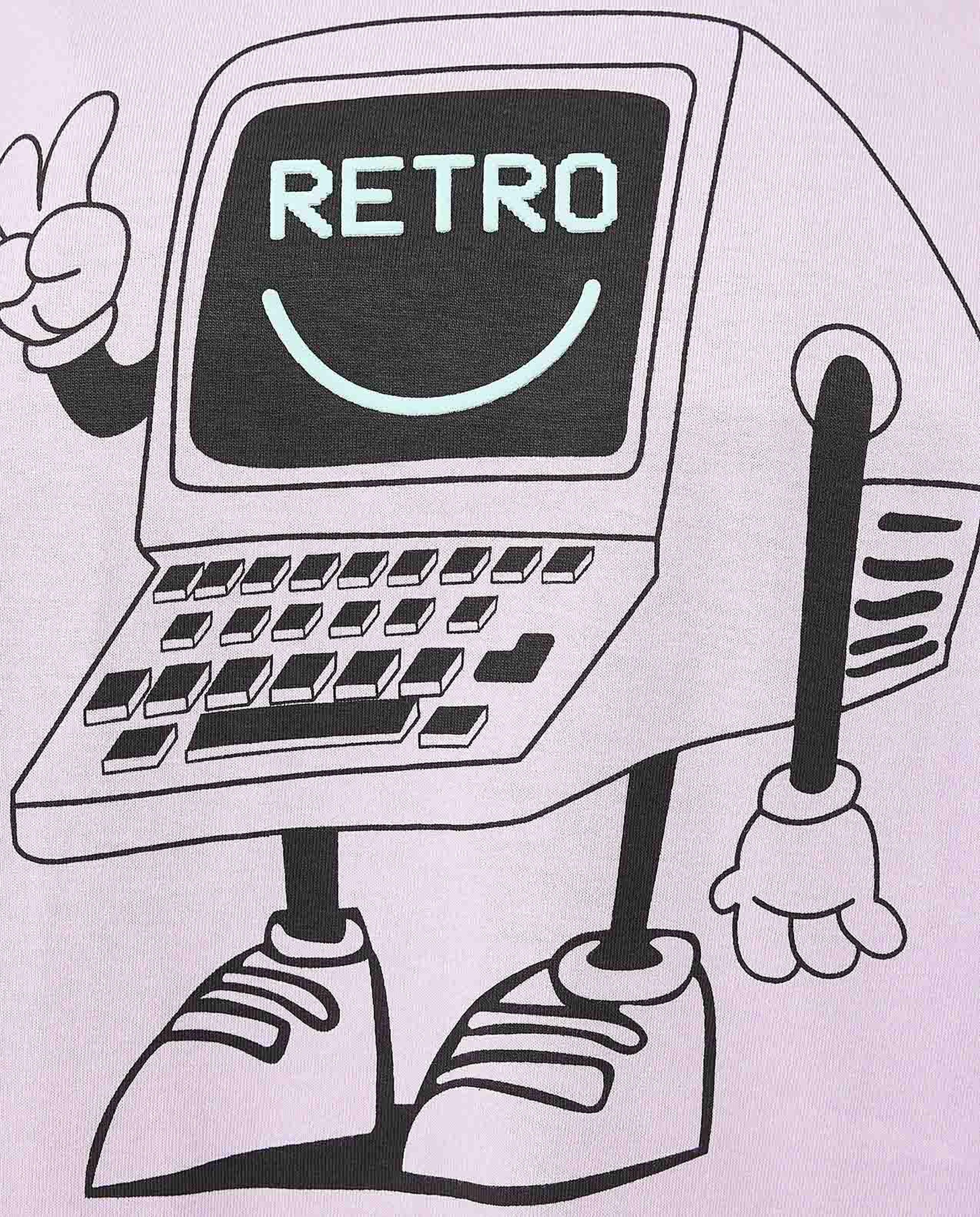 Graphic Print T-Shirt with Crew Neck and Short Sleeves