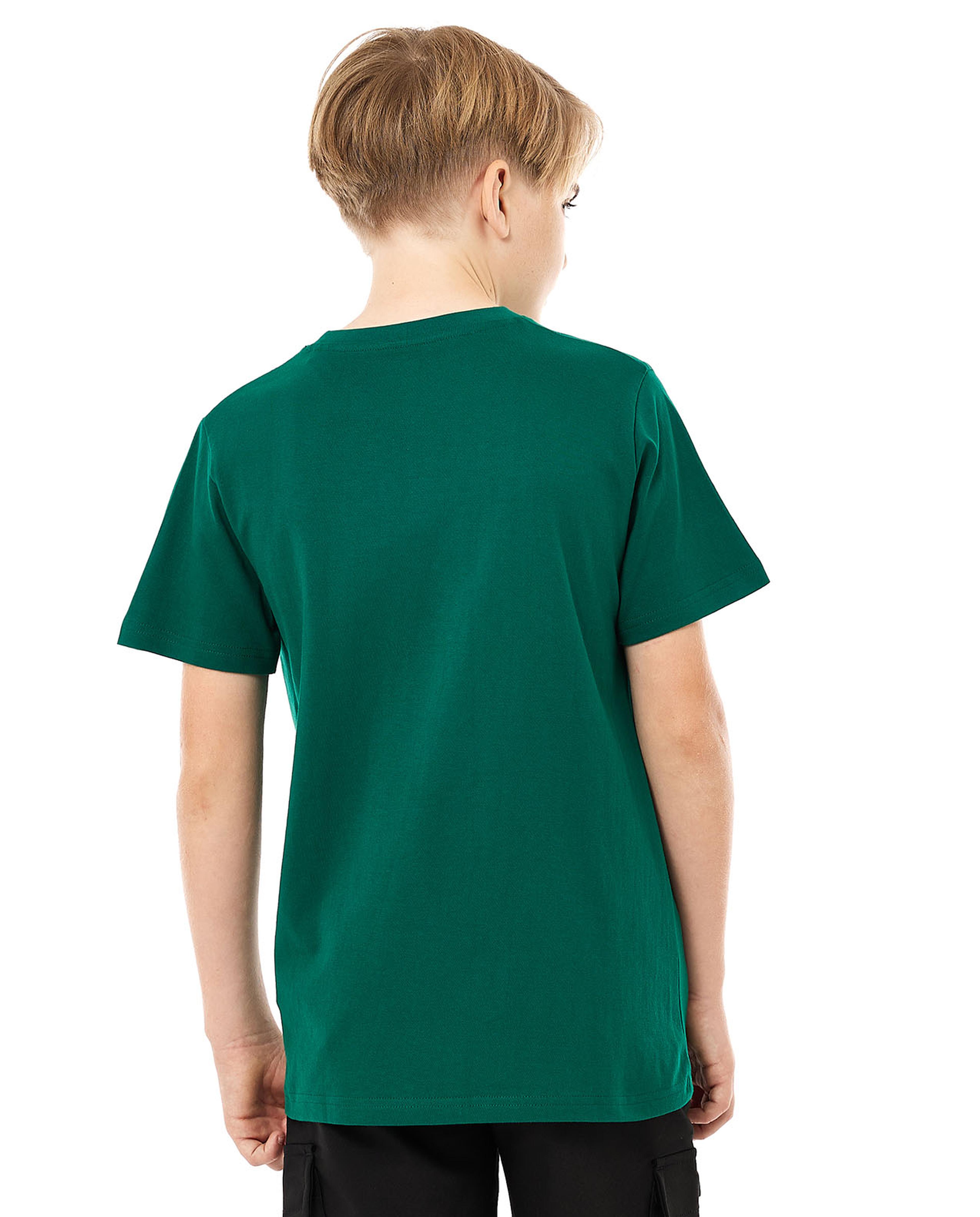 تيشيرت برقبة دائرية وأكمام قصيرة بطبعة جرافيك