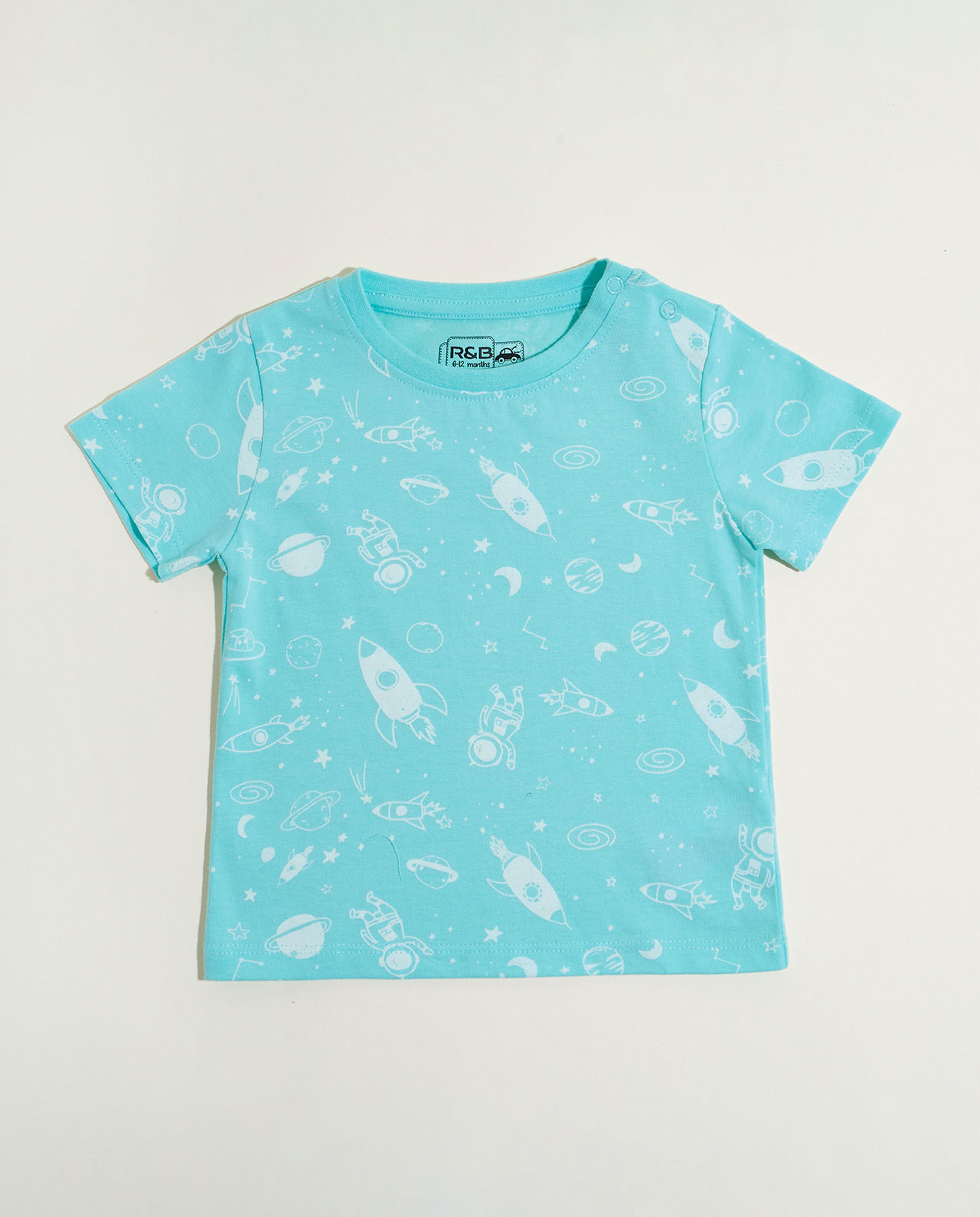 2 Pack Printed T-Shirts with Short Sleeves