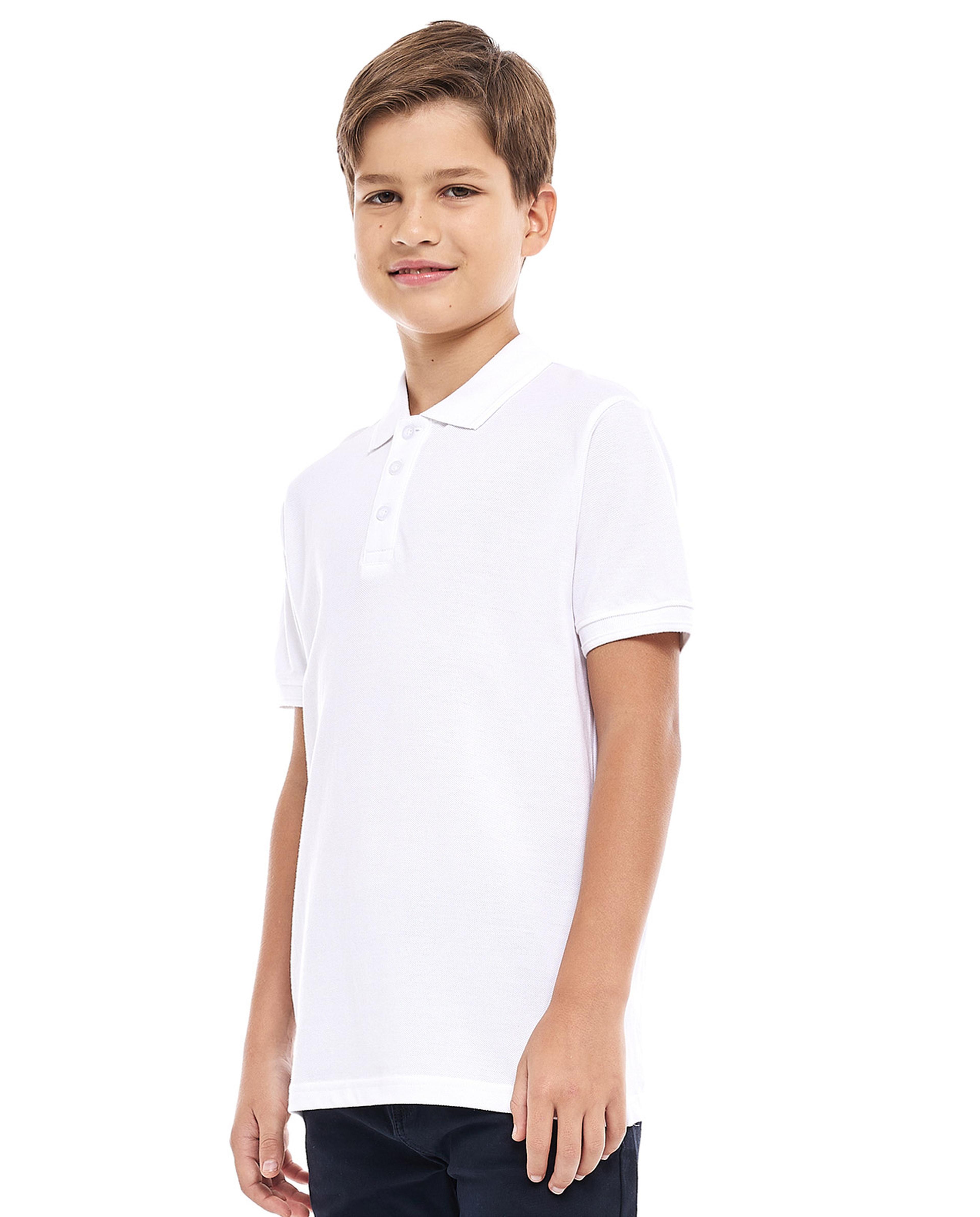 2 Pack Solid Polo T-Shirts with Short Sleeves