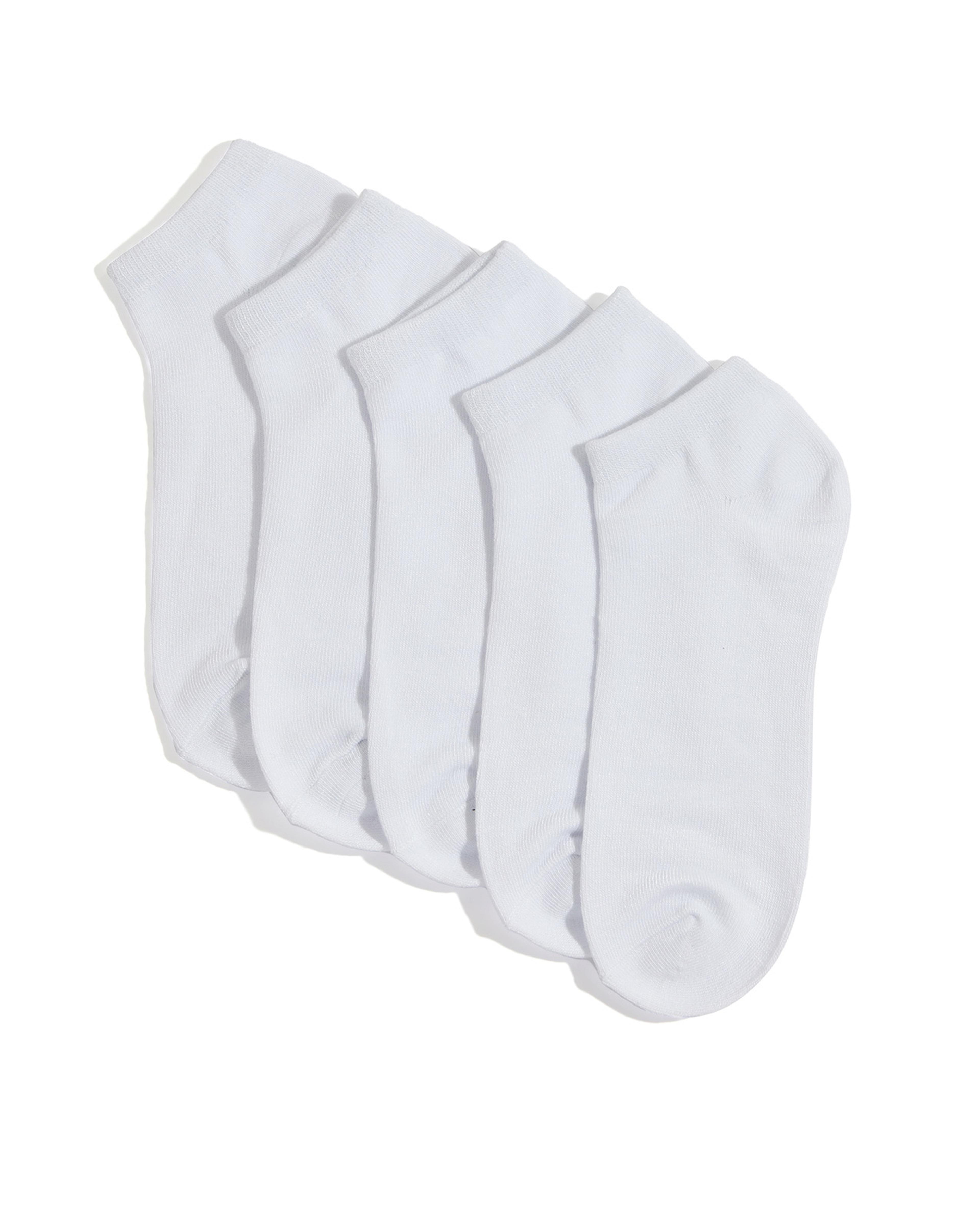 Pack of 5 Solid Ankle Socks