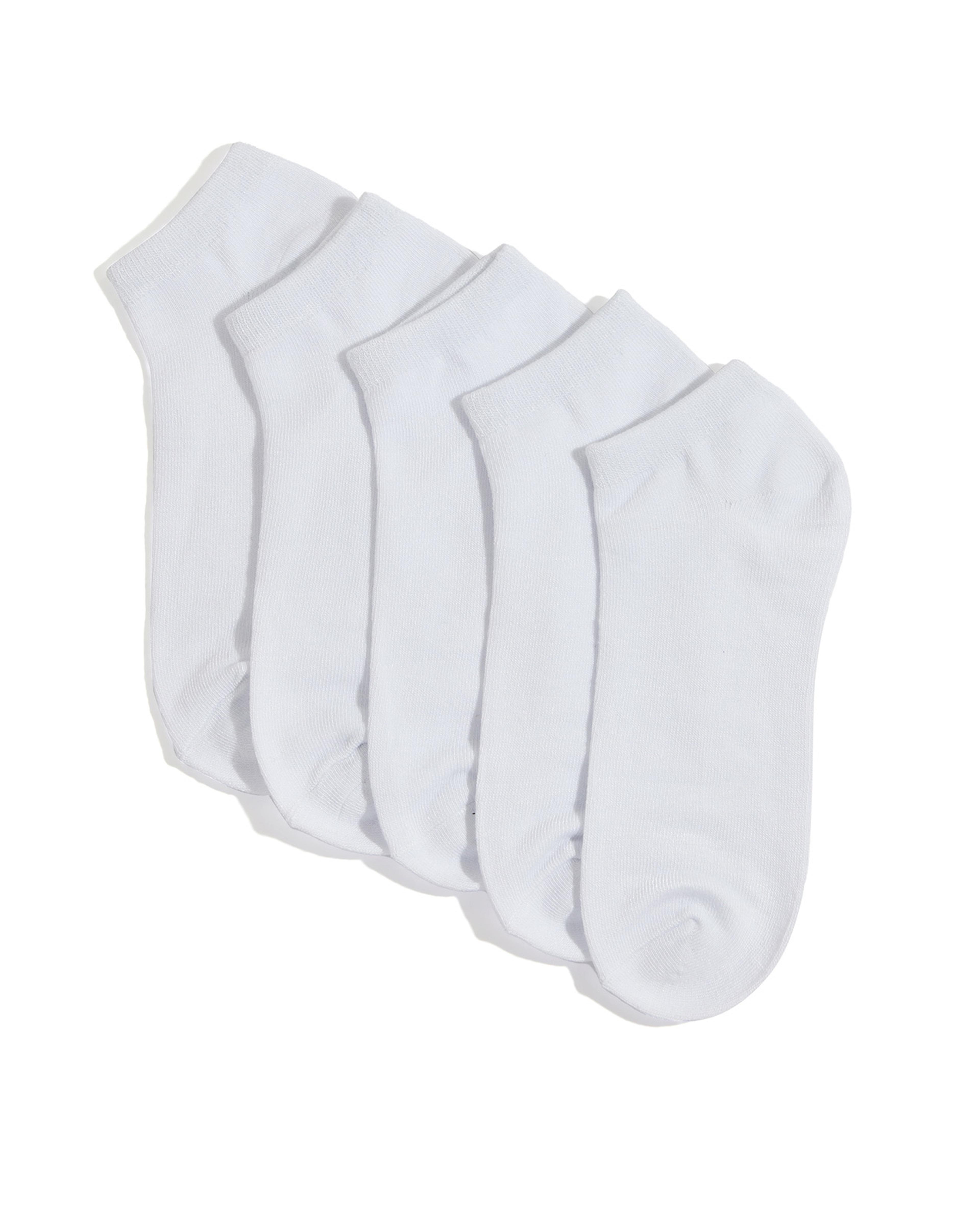 Pack of 5 Solid Ankle Socks