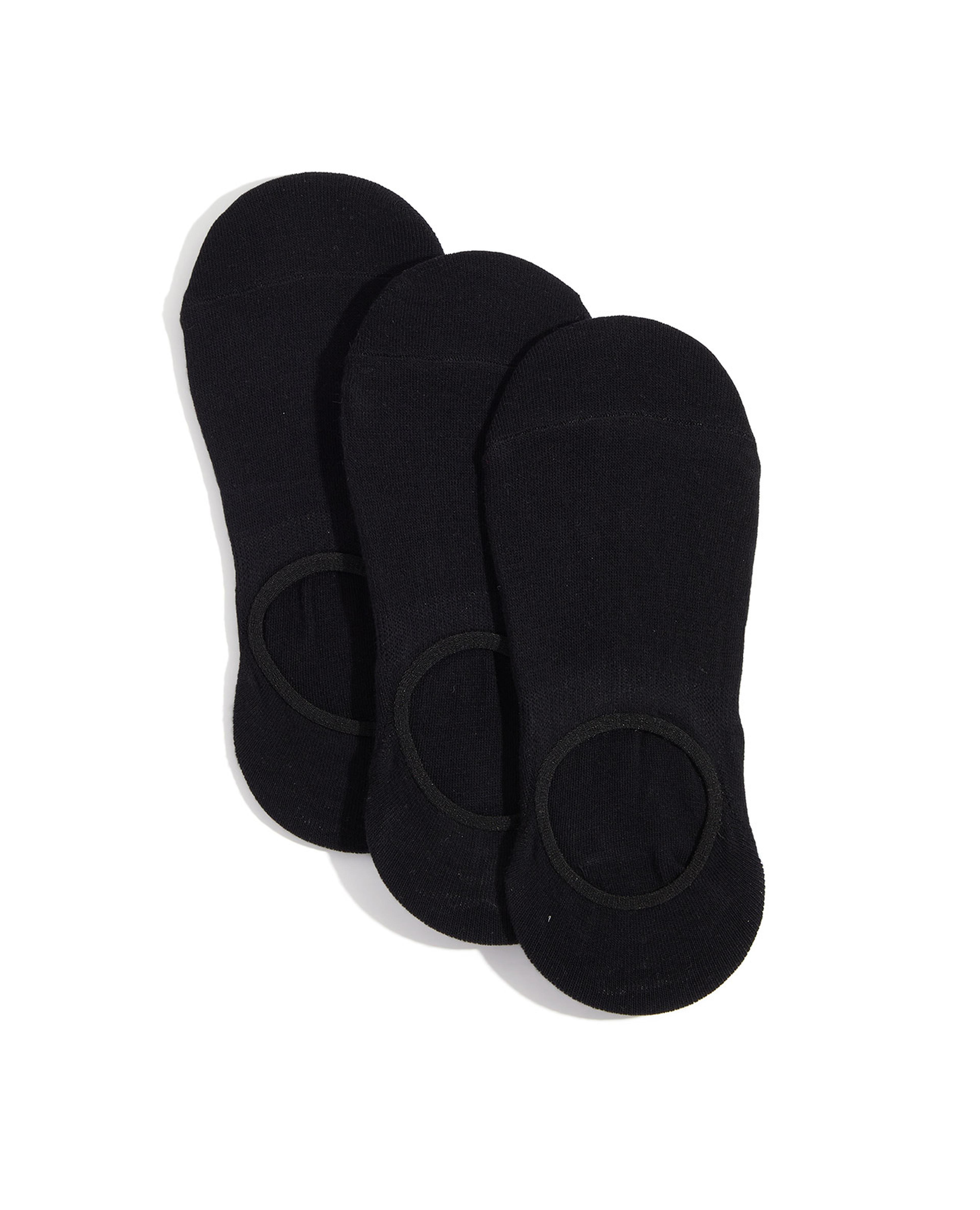 Pack of 3 Solid No Show Socks