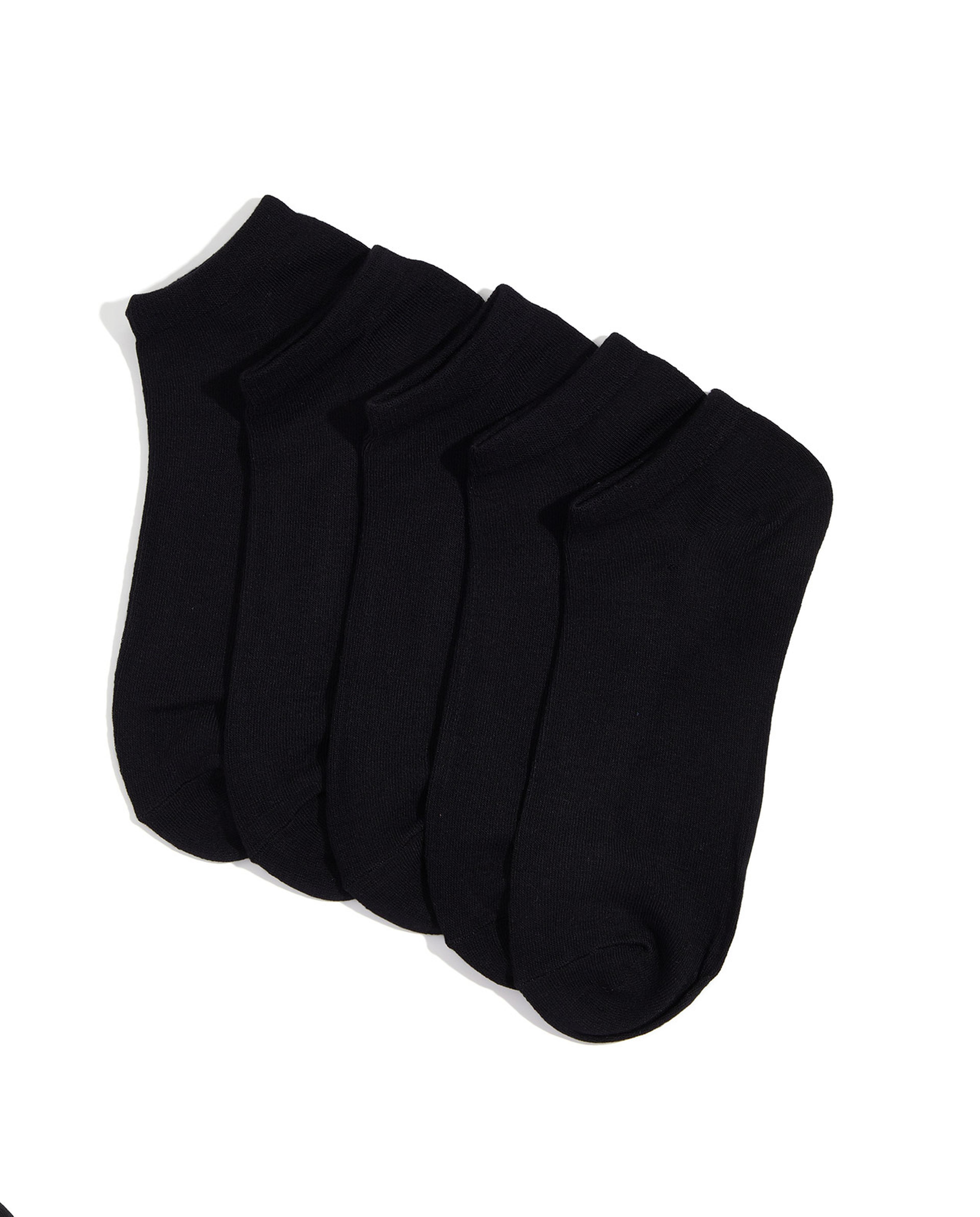 Pack of 5 Solid Ankle Socks