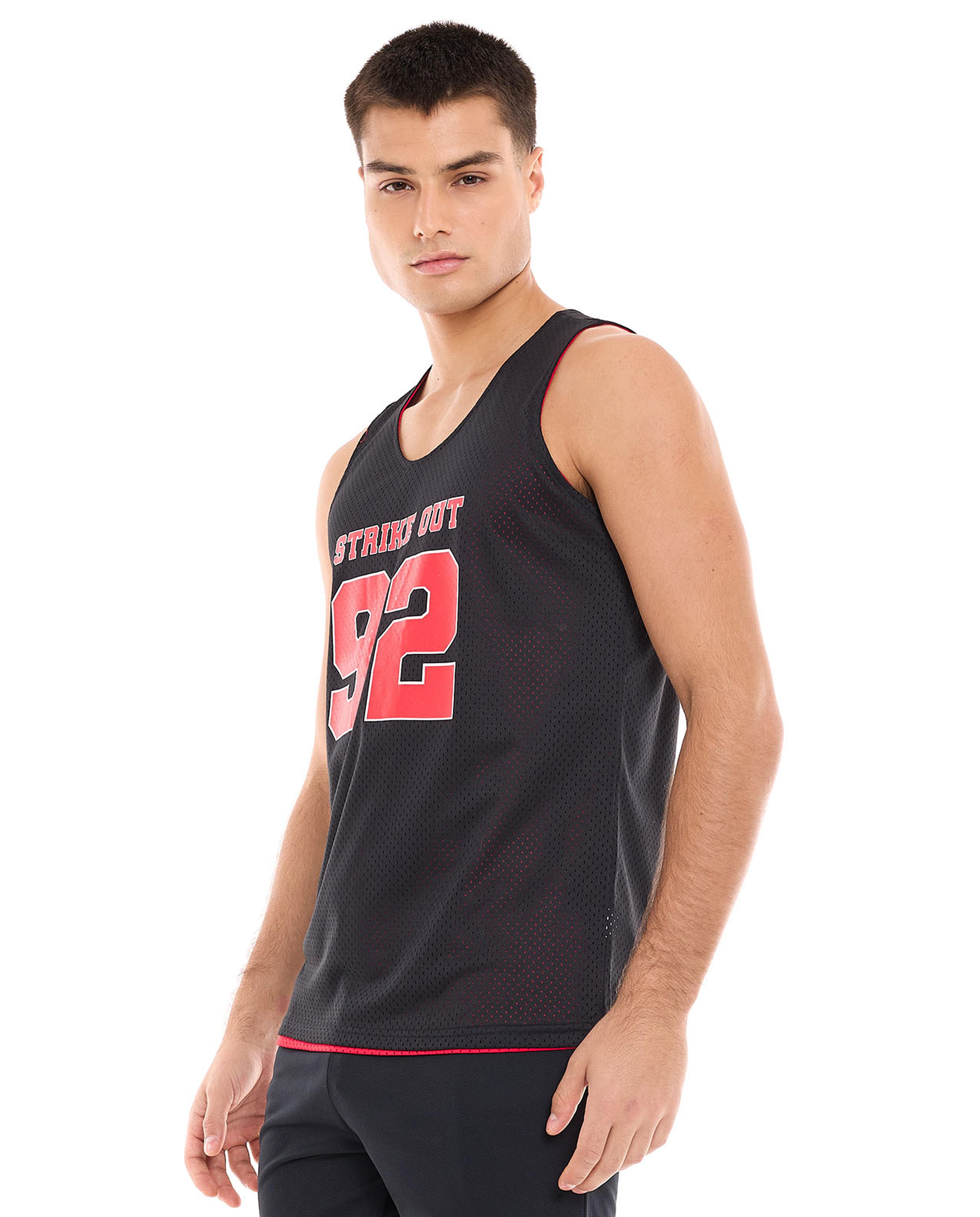 توب نشط مطبوع بدون أكمام