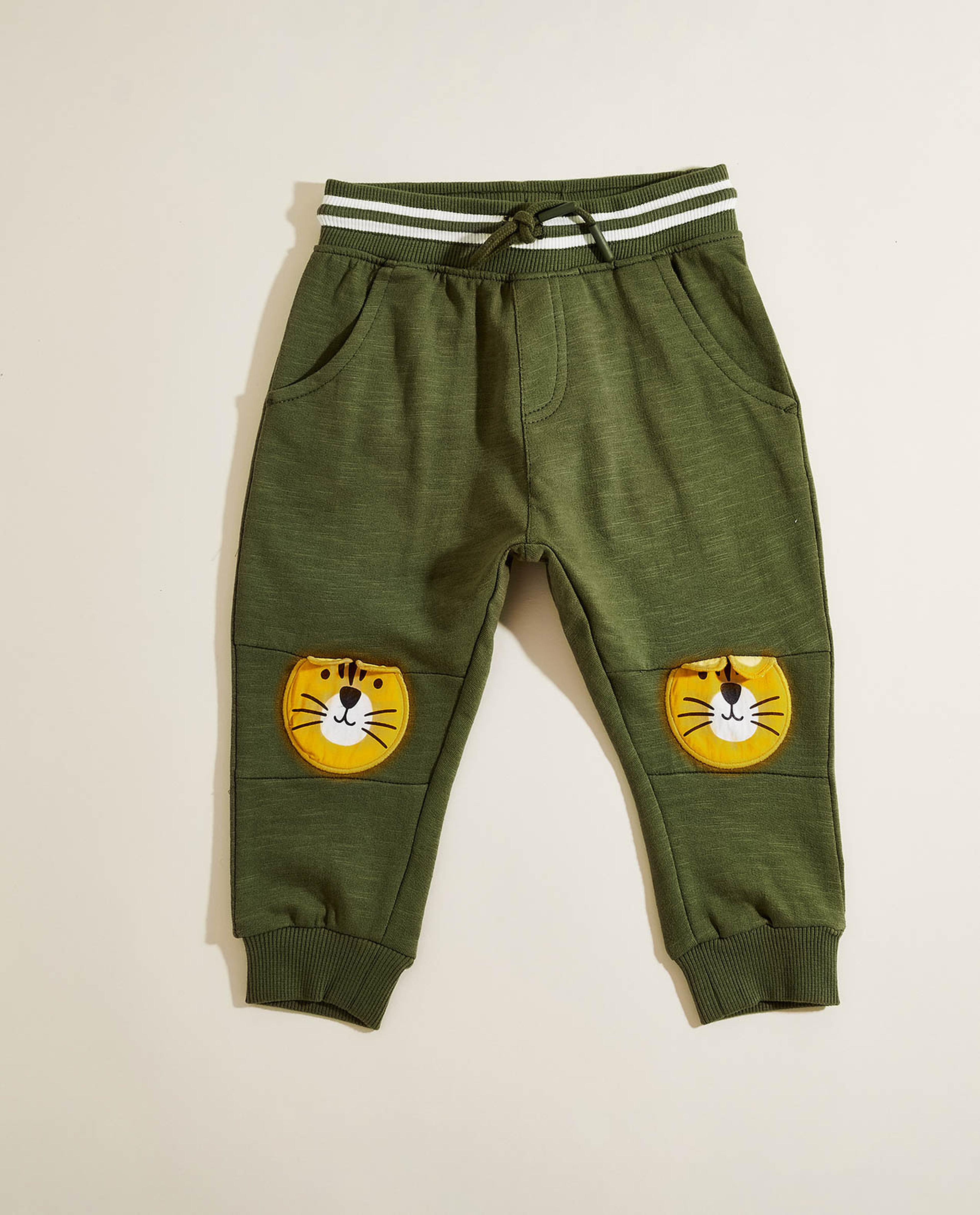 Applique Detail Joggers with Drawstring Waist