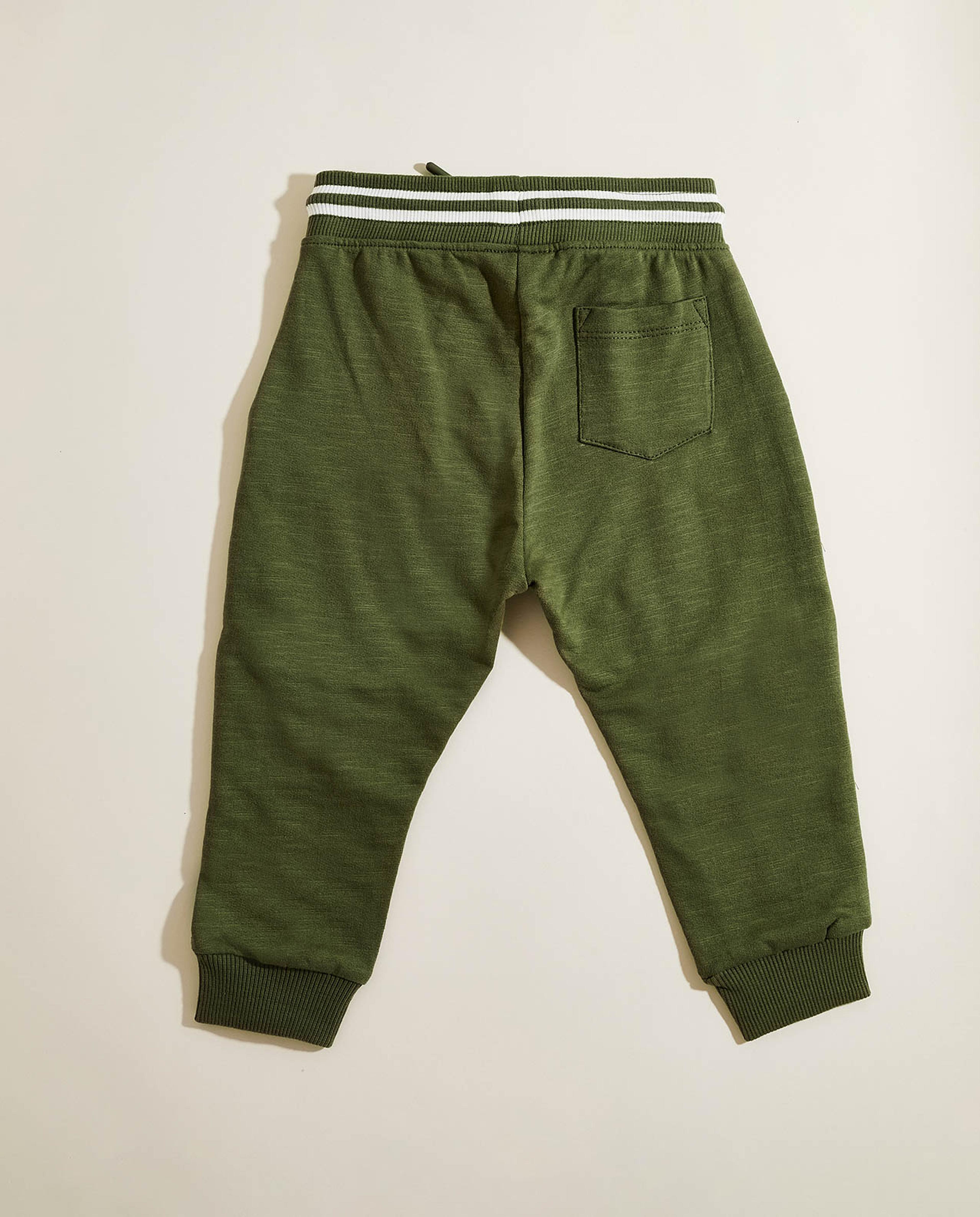 Applique Detail Joggers with Drawstring Waist