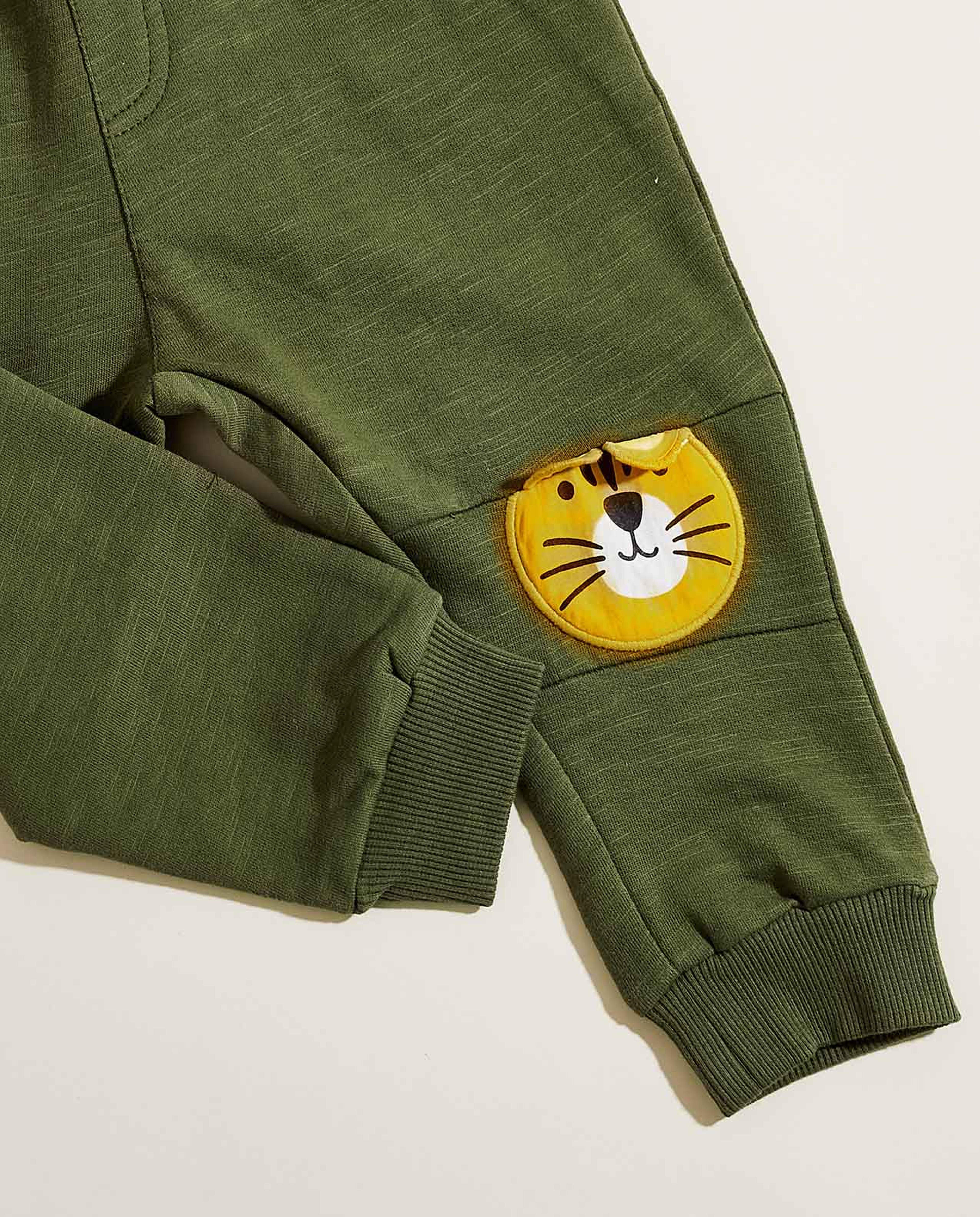 Applique Detail Joggers with Drawstring Waist