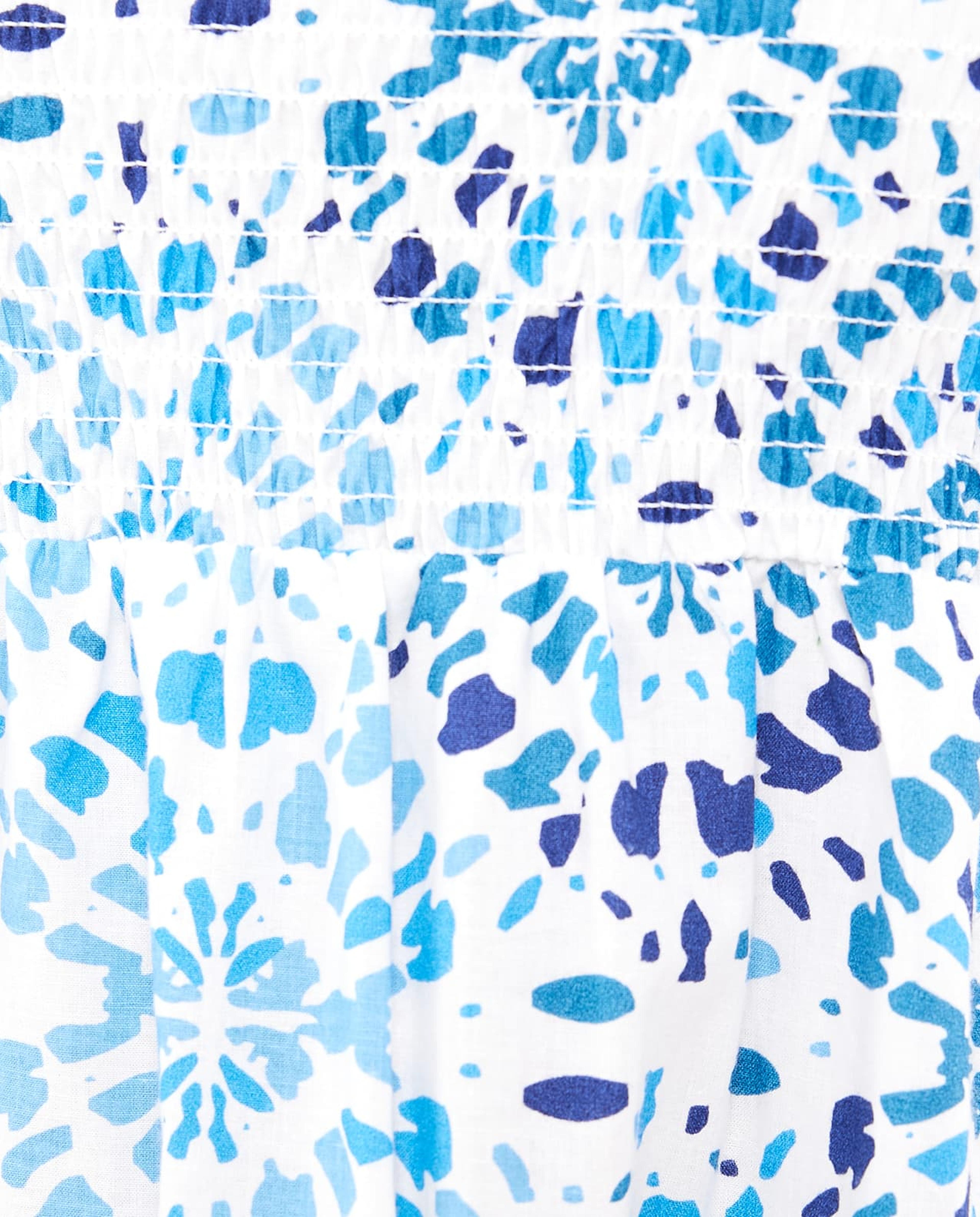 Printed A-Line Midi Dress