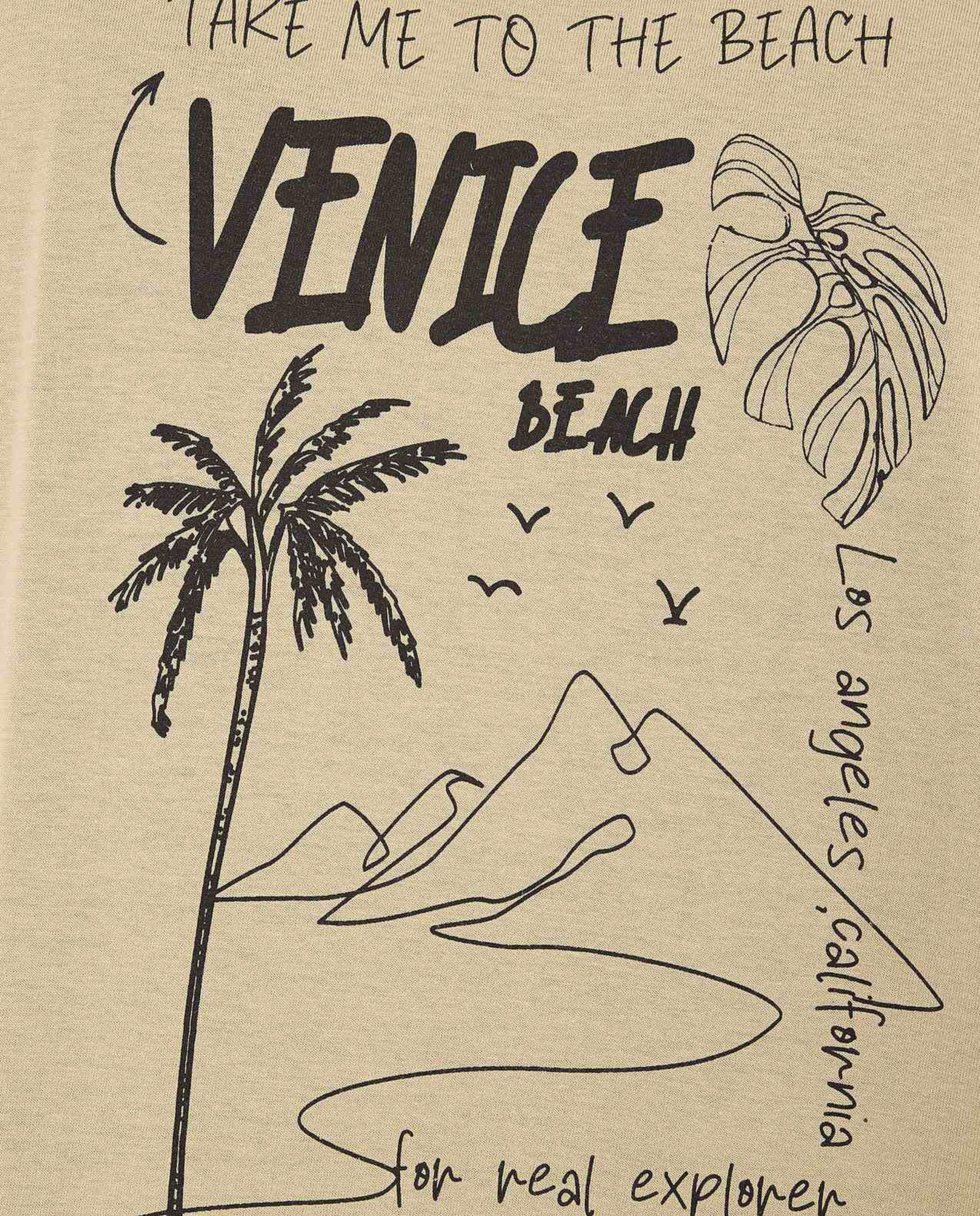 Graphic Print  T-Shirt with Crew Neck and Short Sleeves