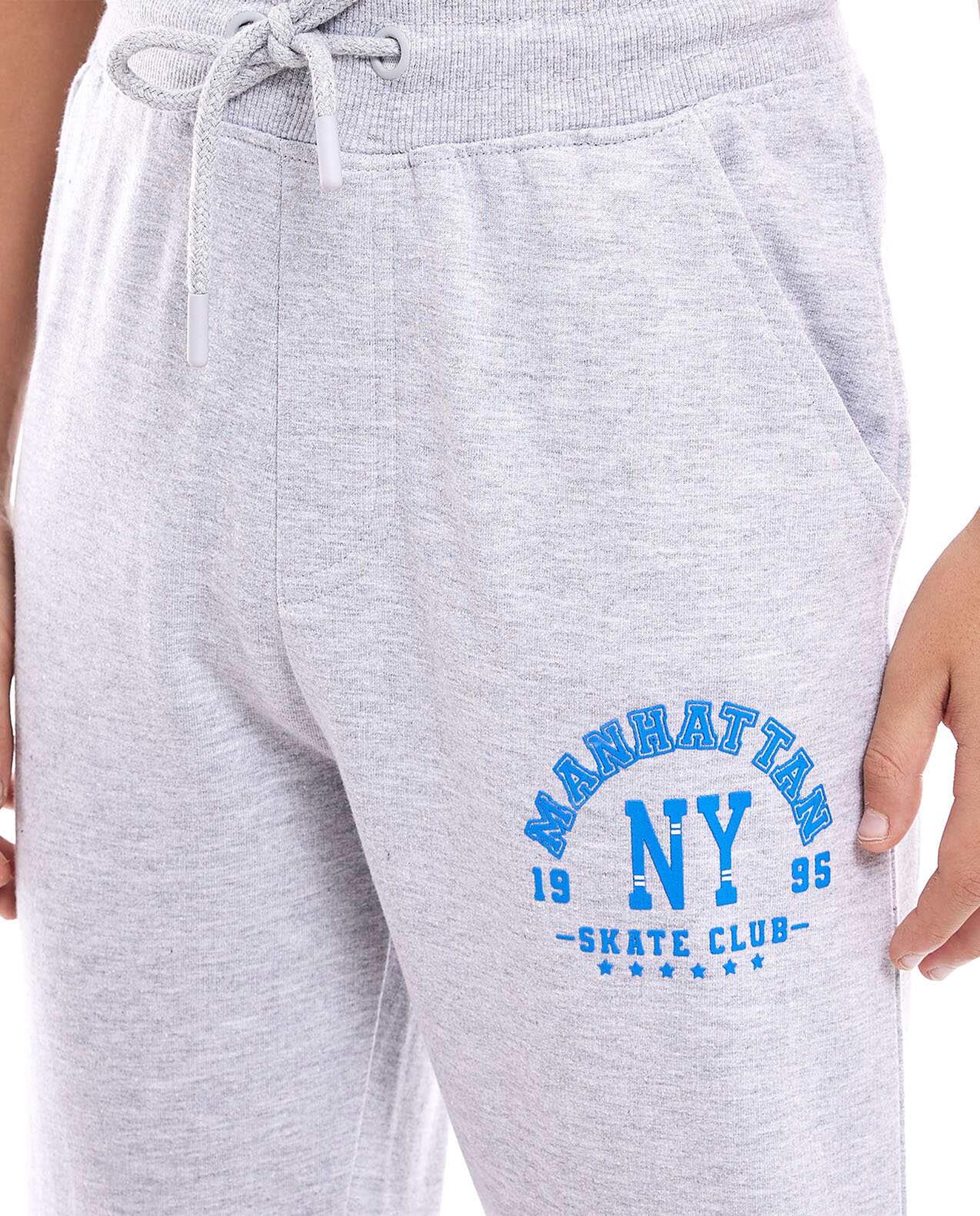 Printed Joggers with Drawstring Waist