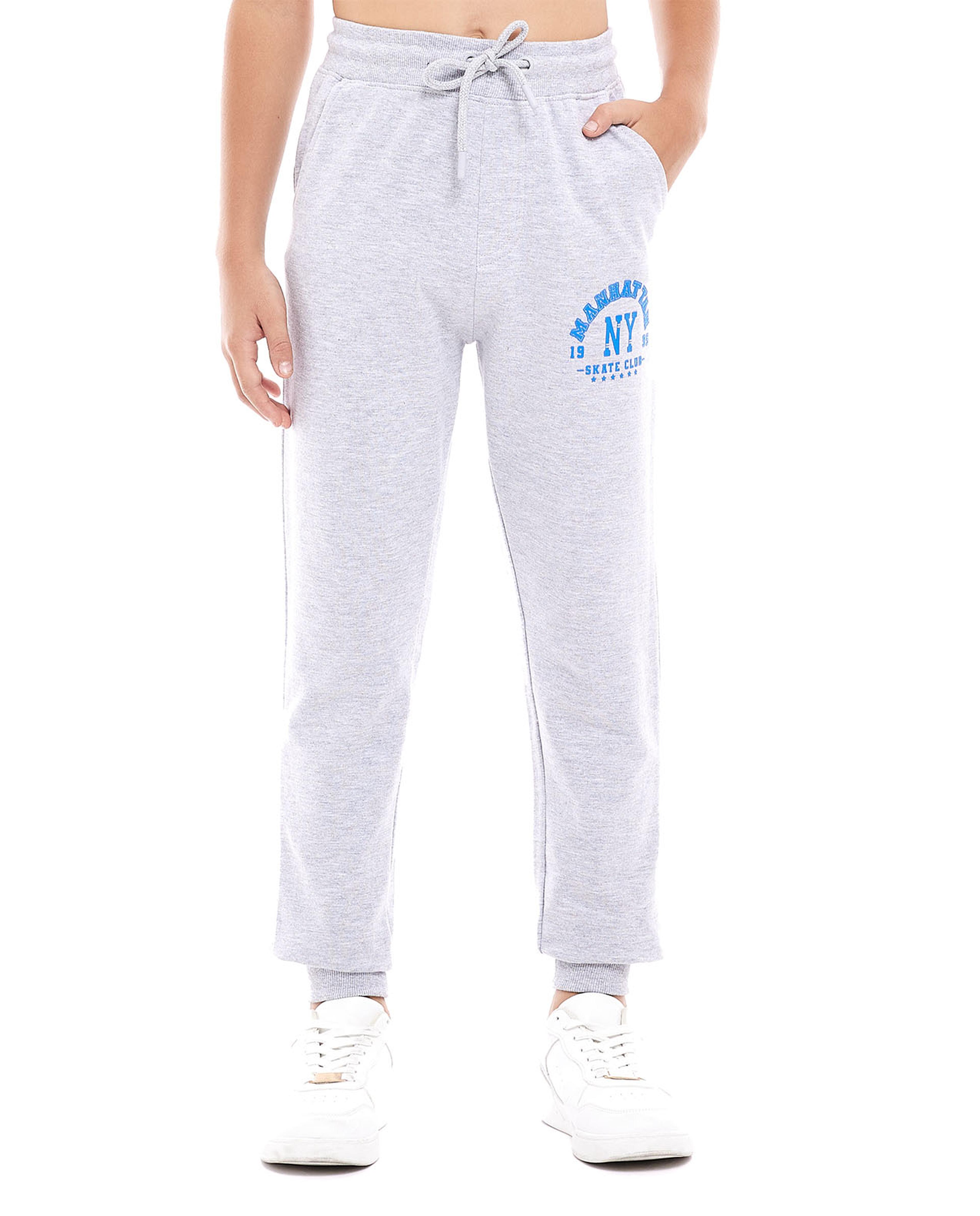 Printed Joggers with Drawstring Waist