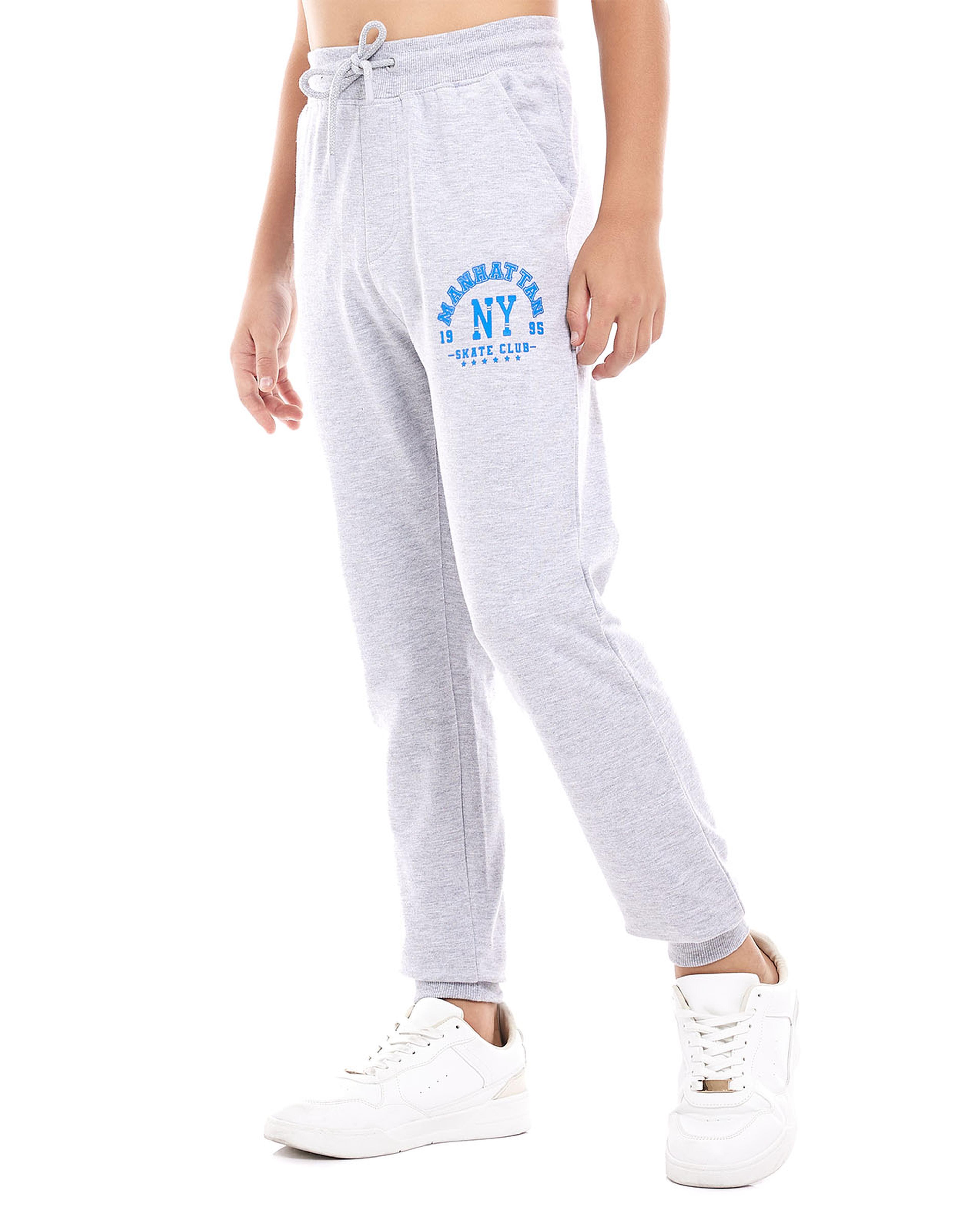 Printed Joggers with Drawstring Waist