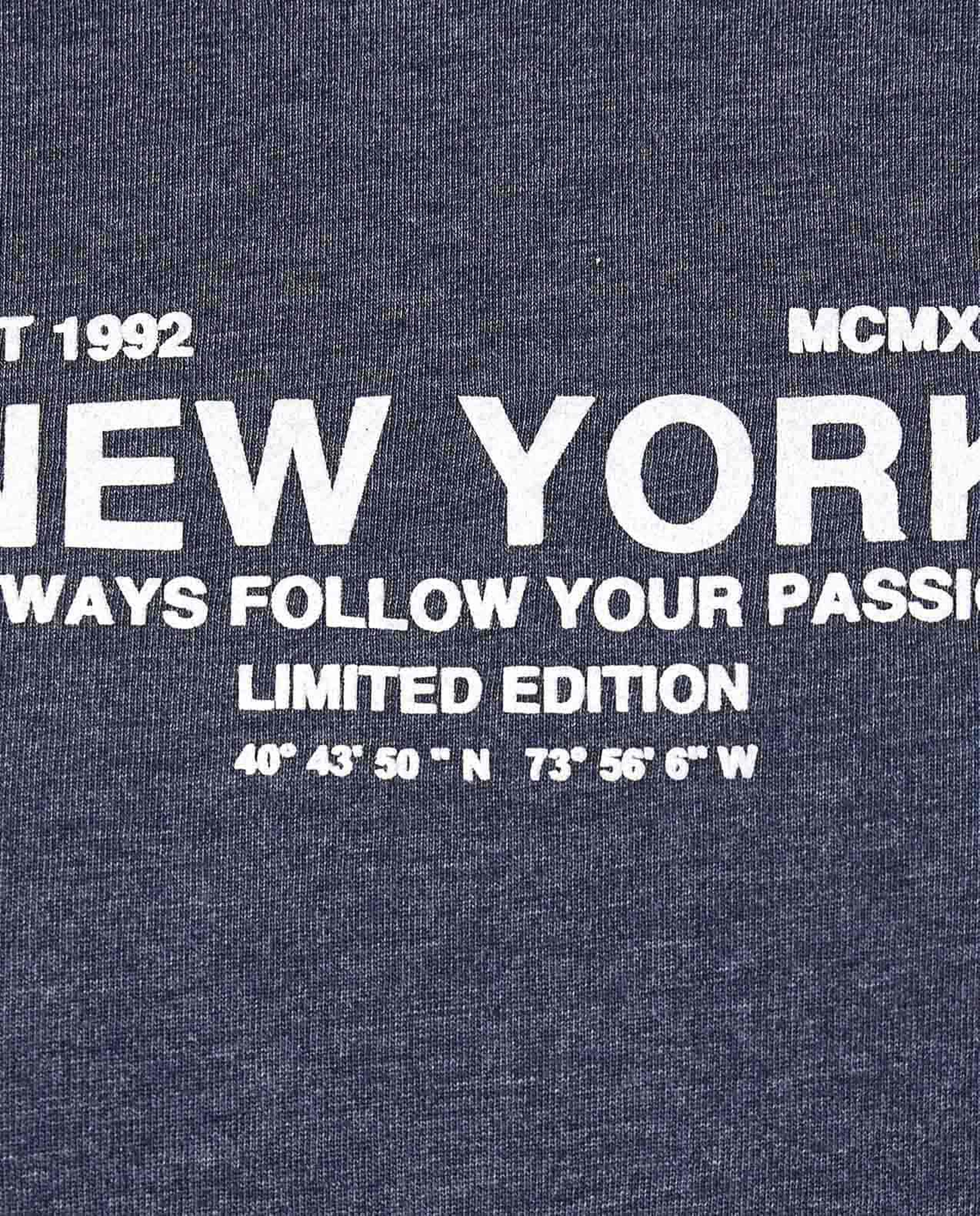 Typography Print T-Shirt with Crew Neck and Short Sleeves