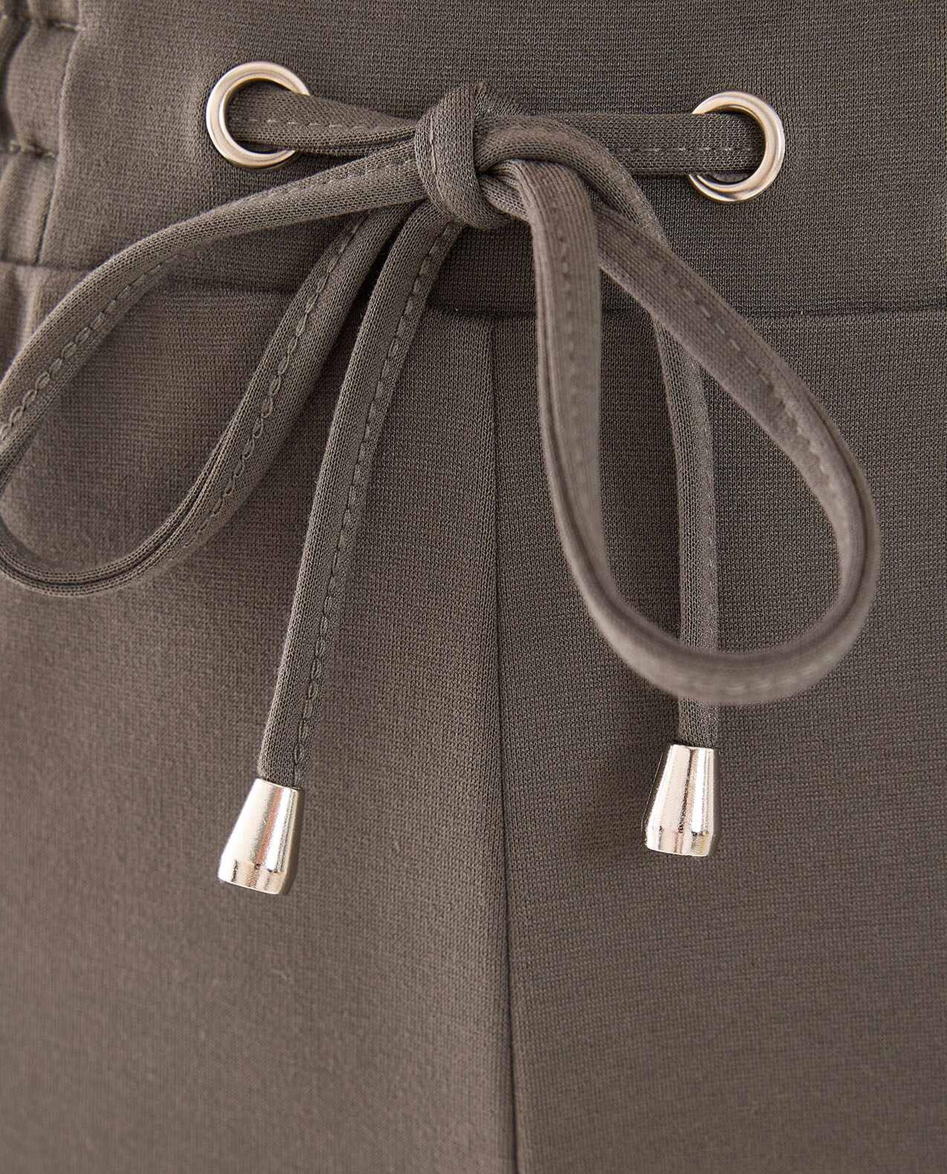 Solid Cargo Joggers with Drawstring Waist