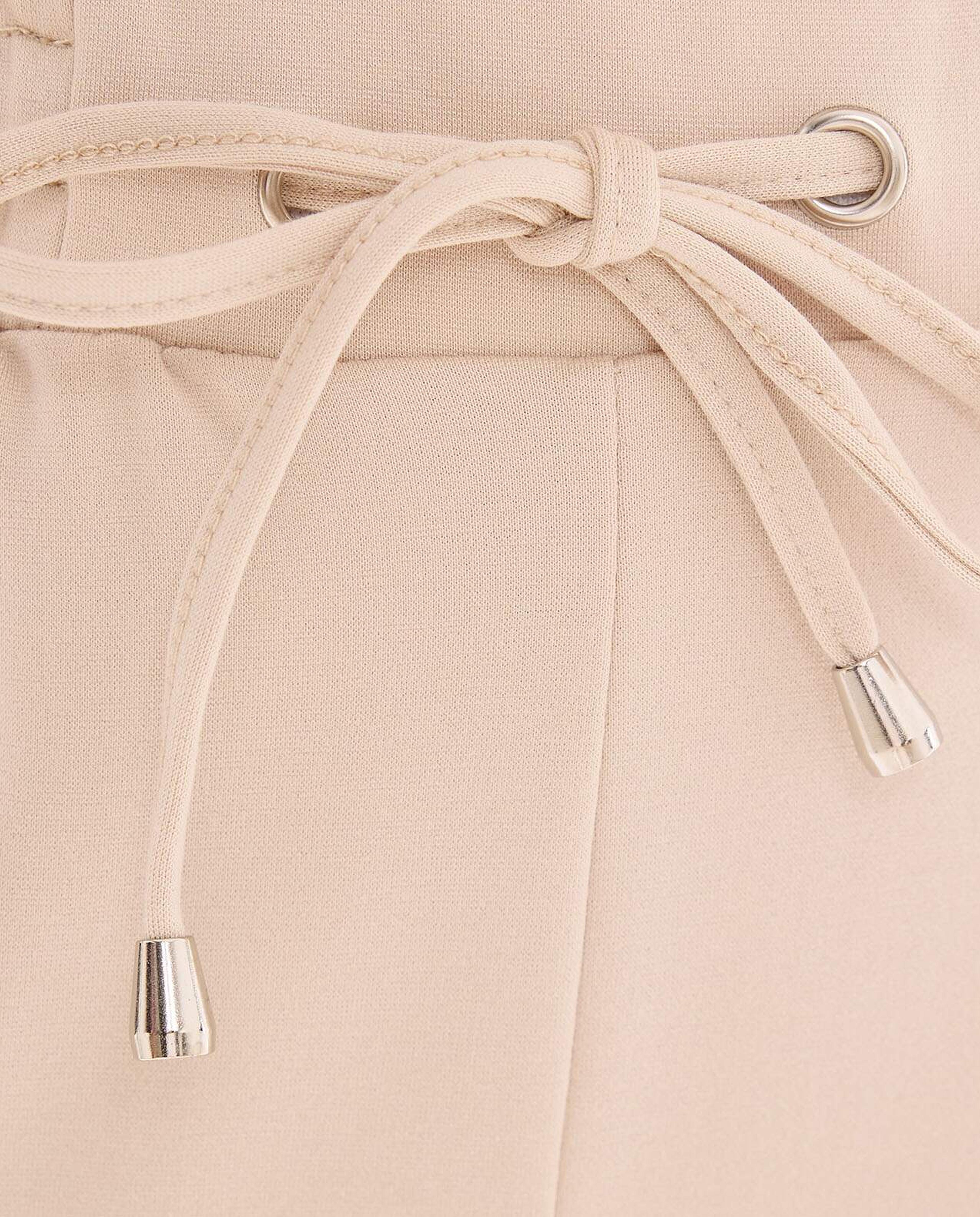 Solid Cargo Joggers with Drawstring Waist