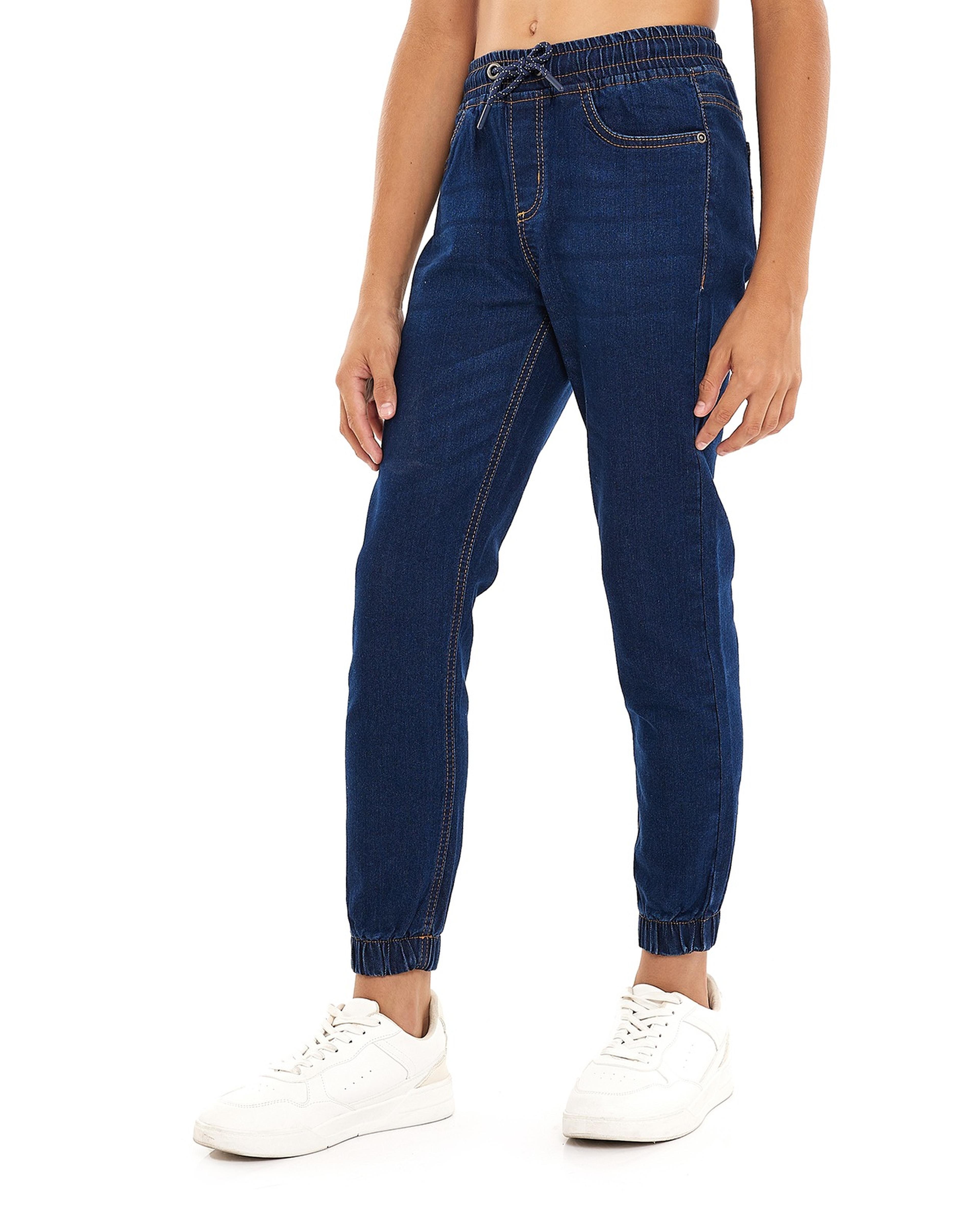 جينز جوغر برباط خصر