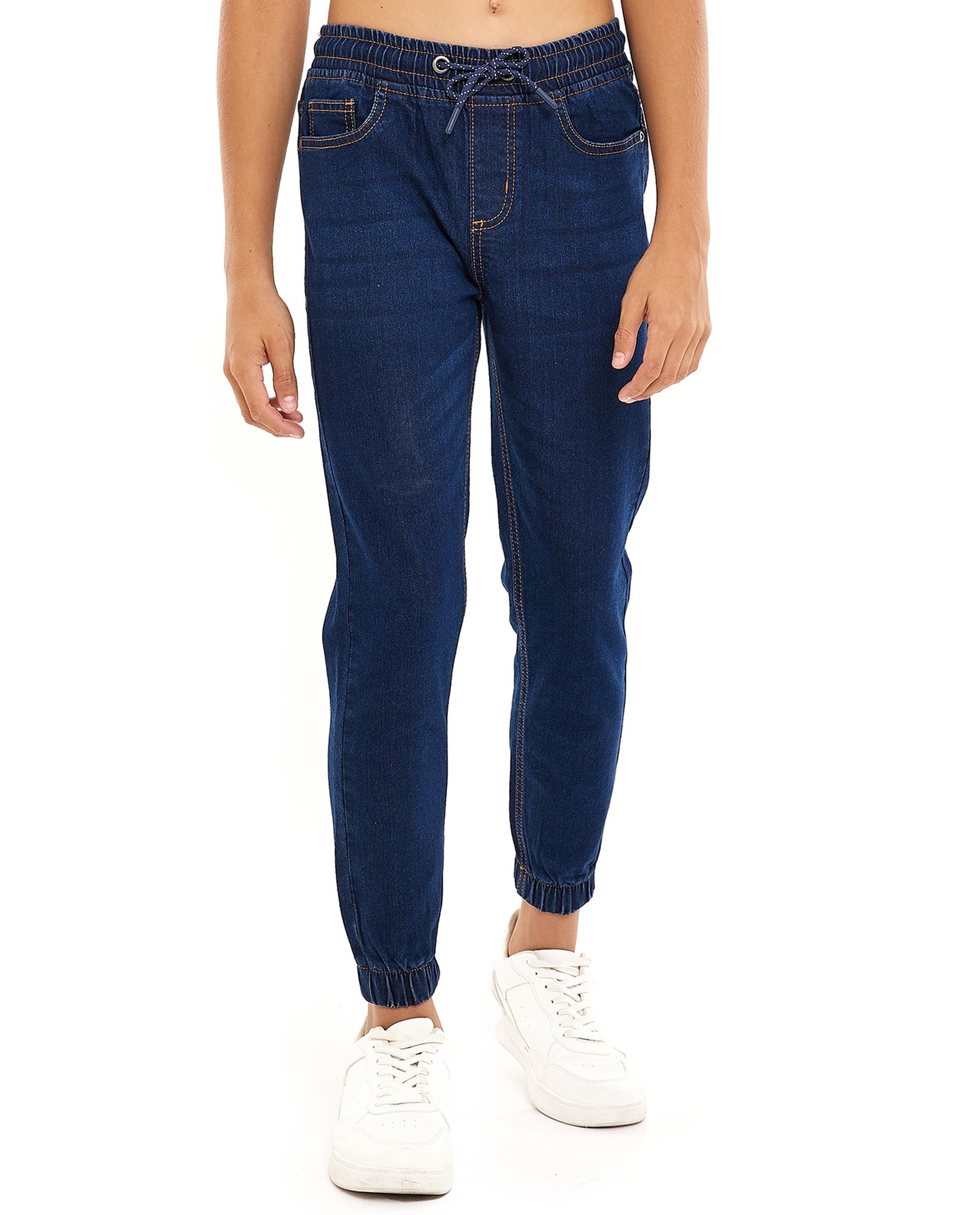 جينز جوغر برباط خصر