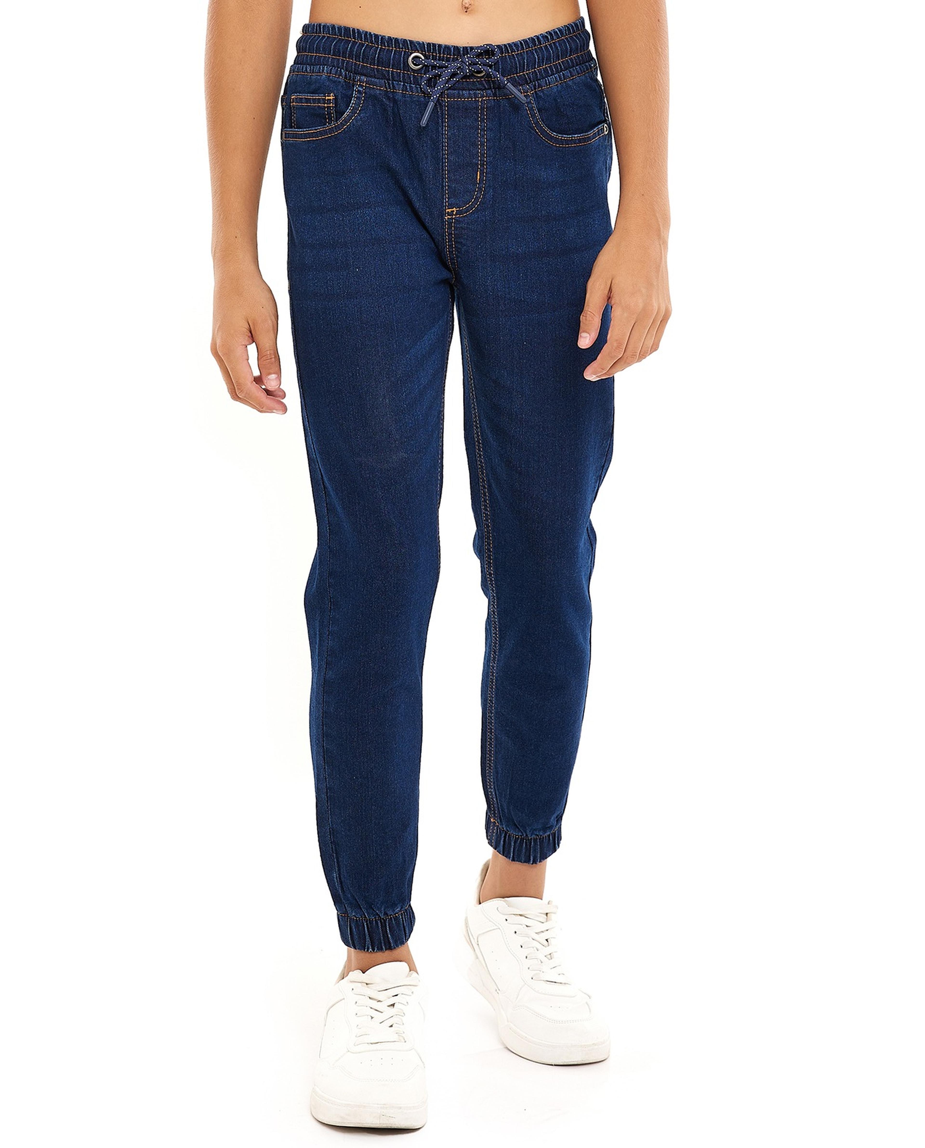 جينز جوغر برباط خصر