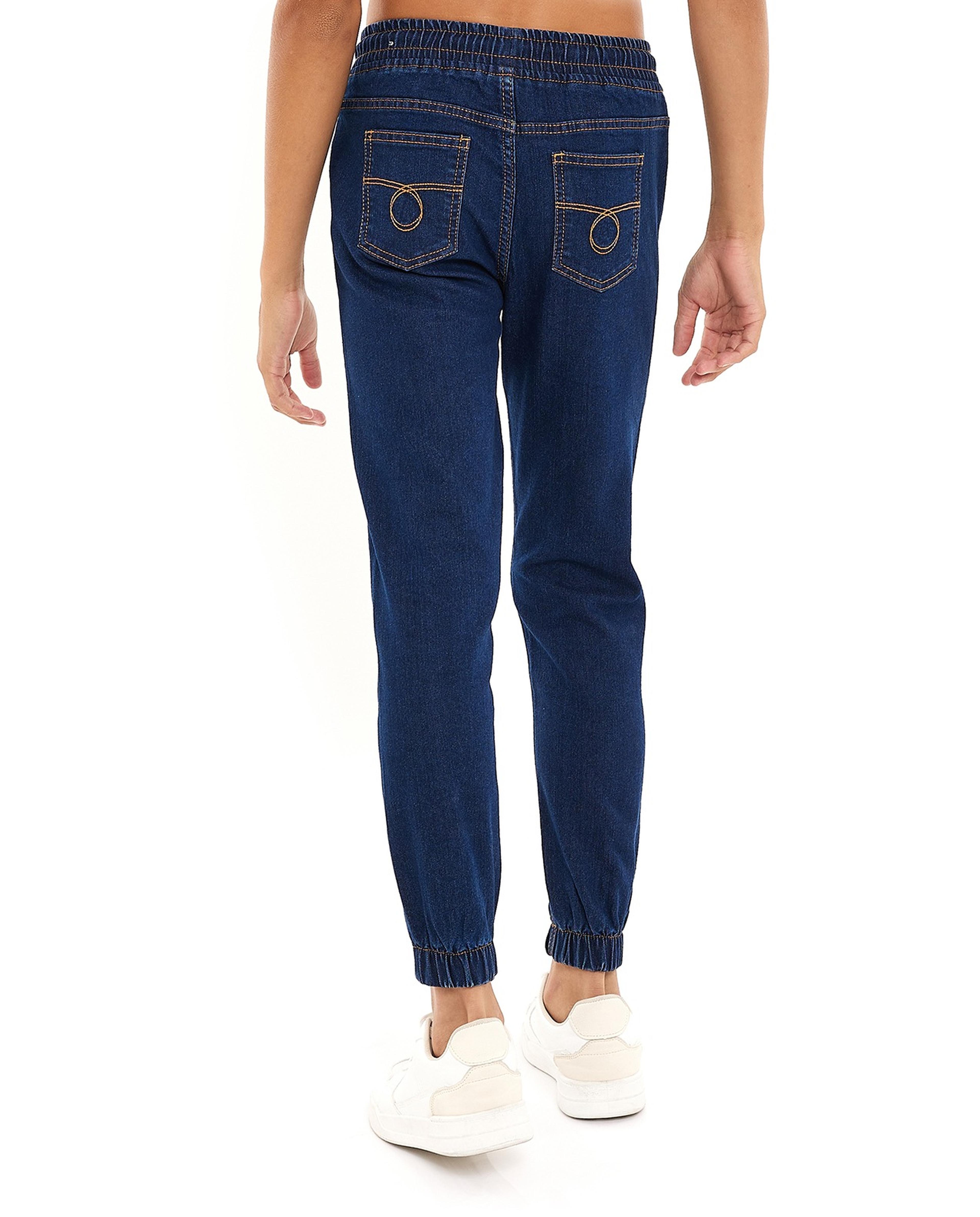 جينز جوغر برباط خصر