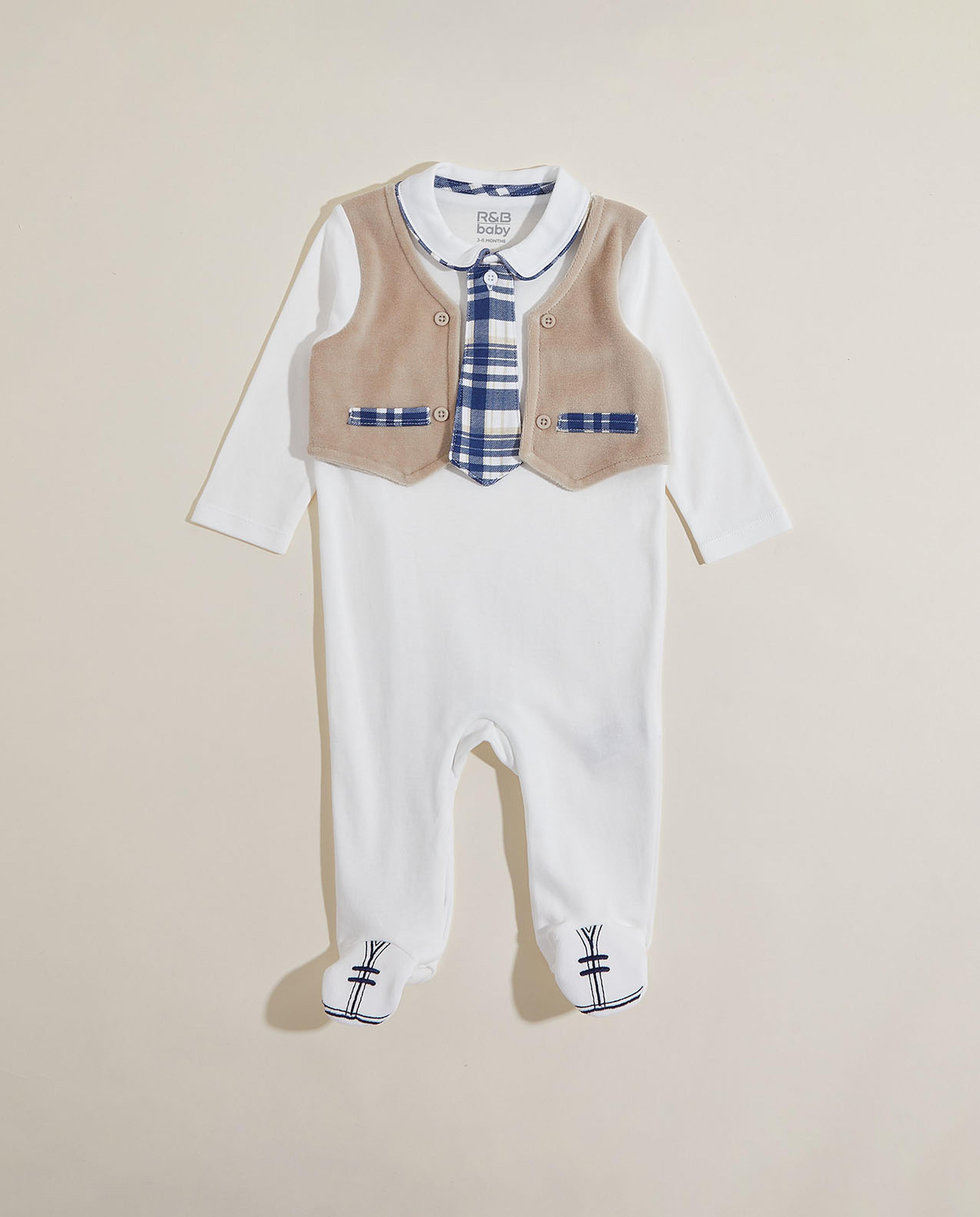 Waistcoat Style Footed Sleepsuit