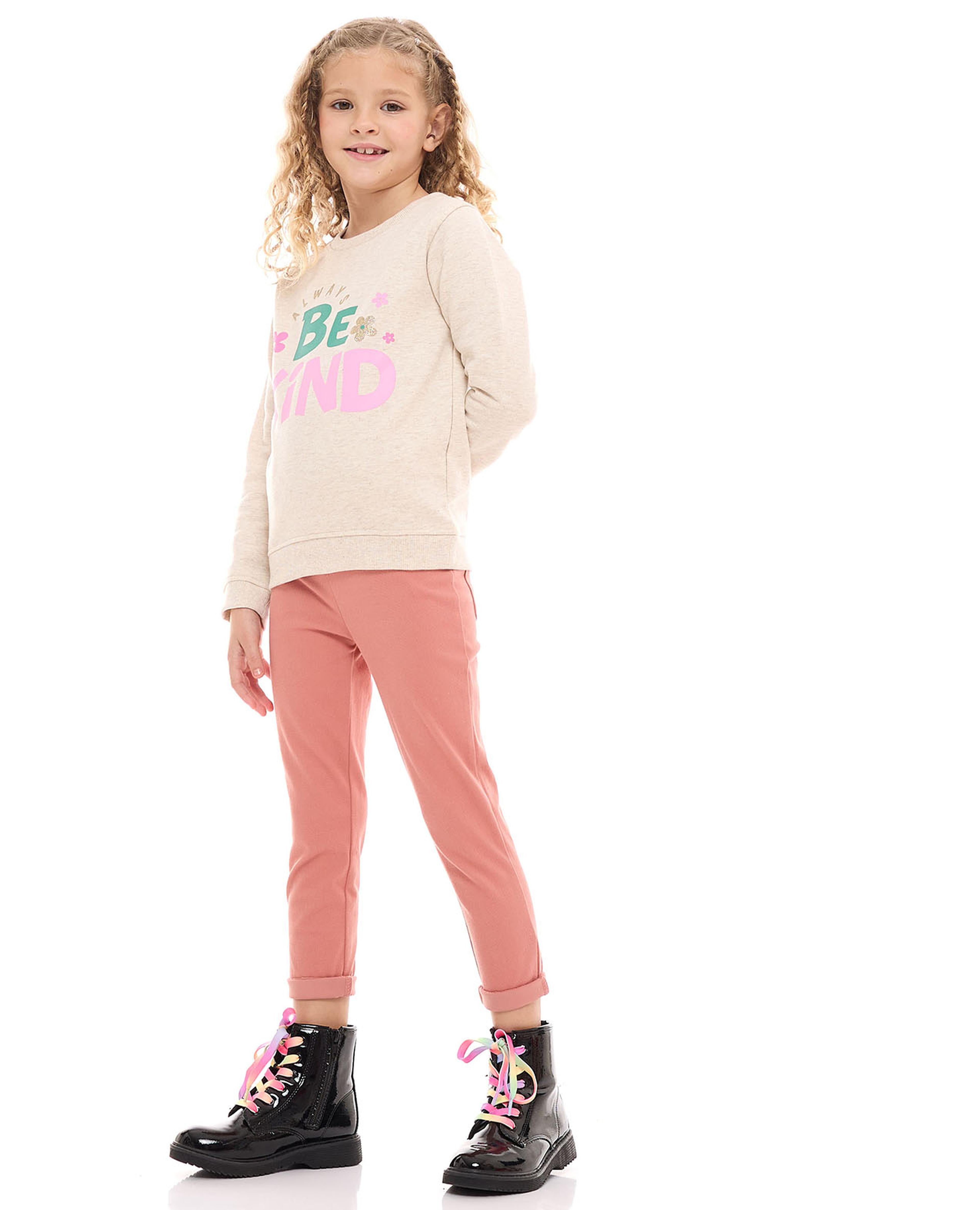 Solid Skinny Fit Pants with Elastic Waist