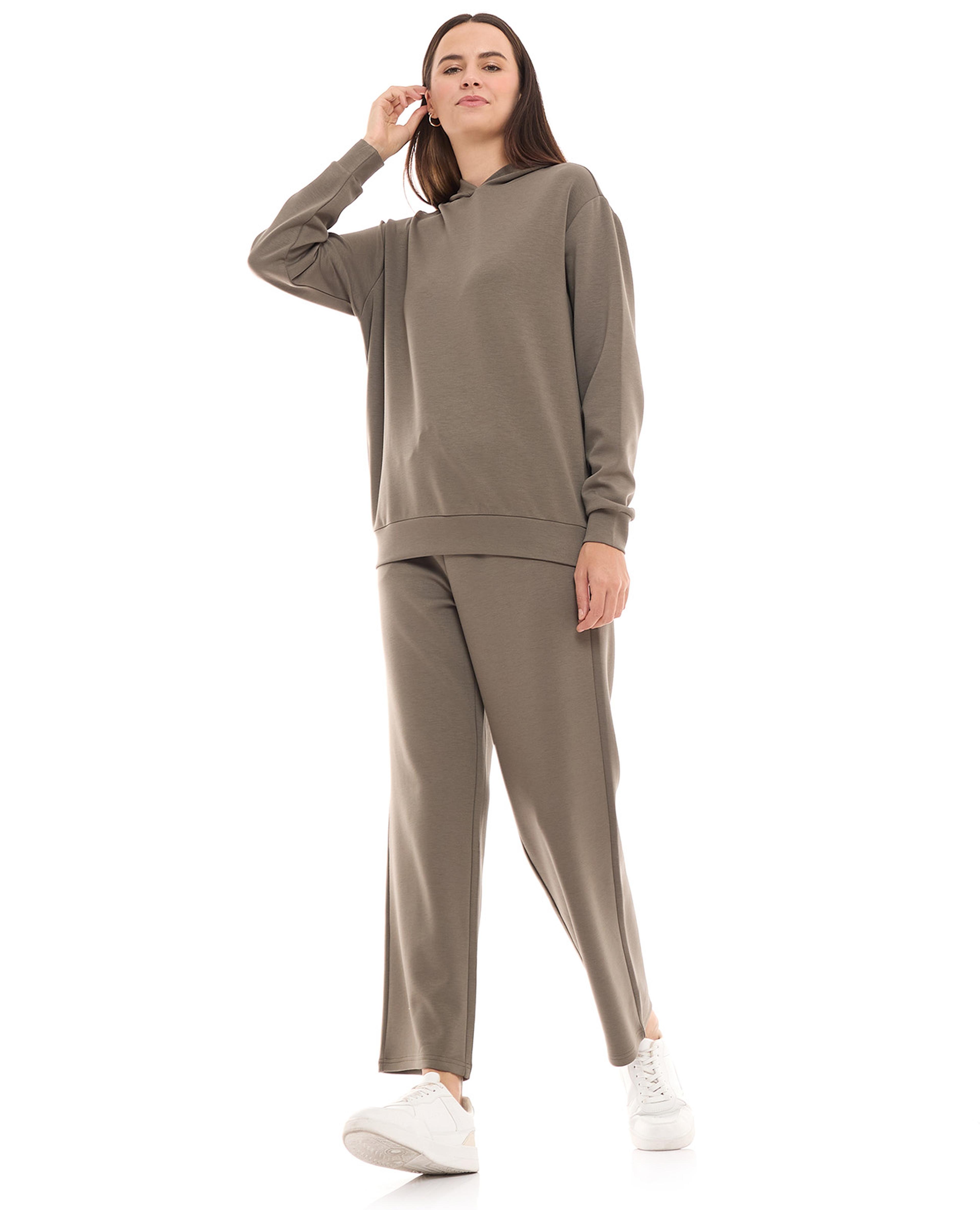 Knitted Sweatpants with Drawstring Waist
