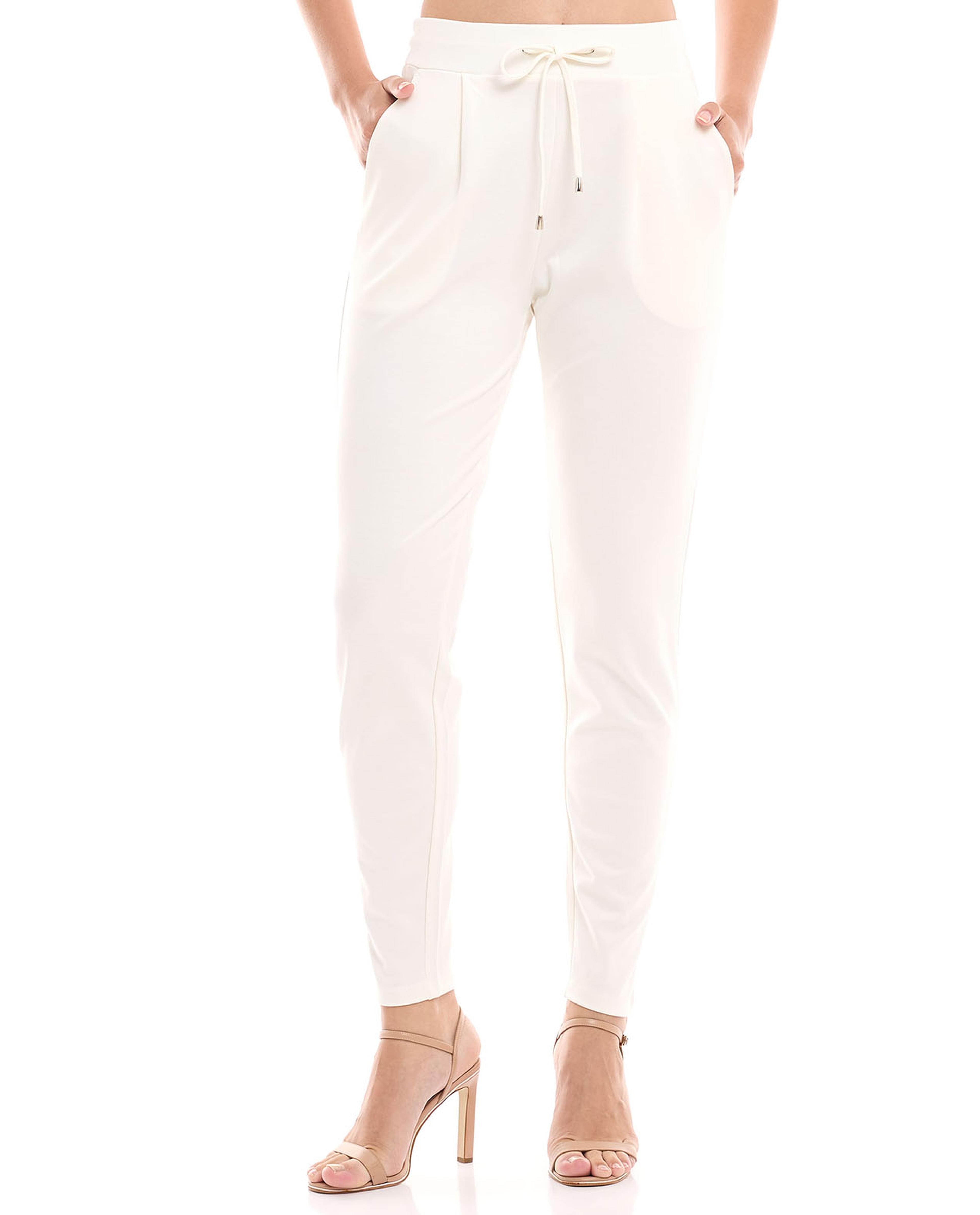 Solid Pants with Drawstring Waist