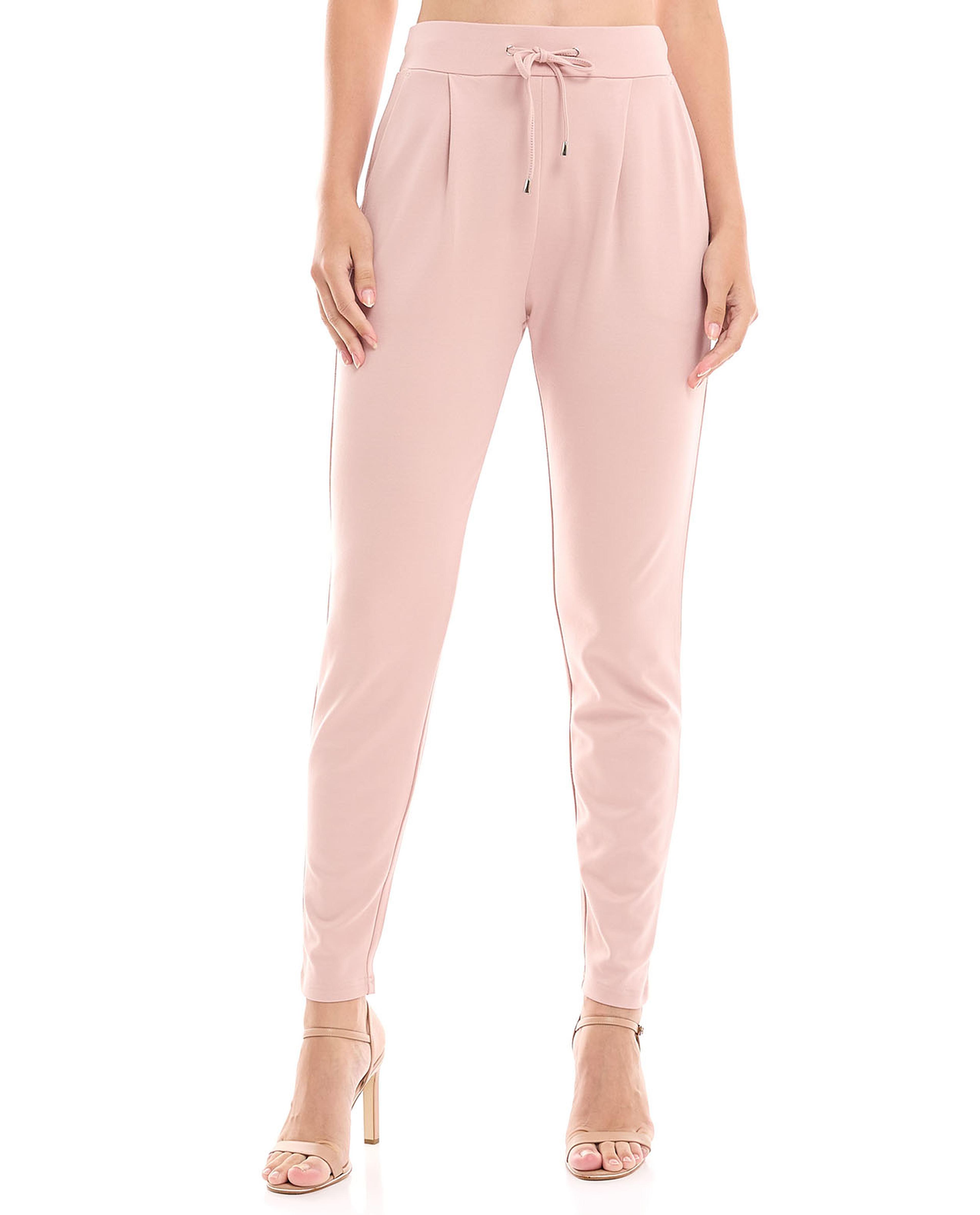 Solid Pants with Drawstring Waist