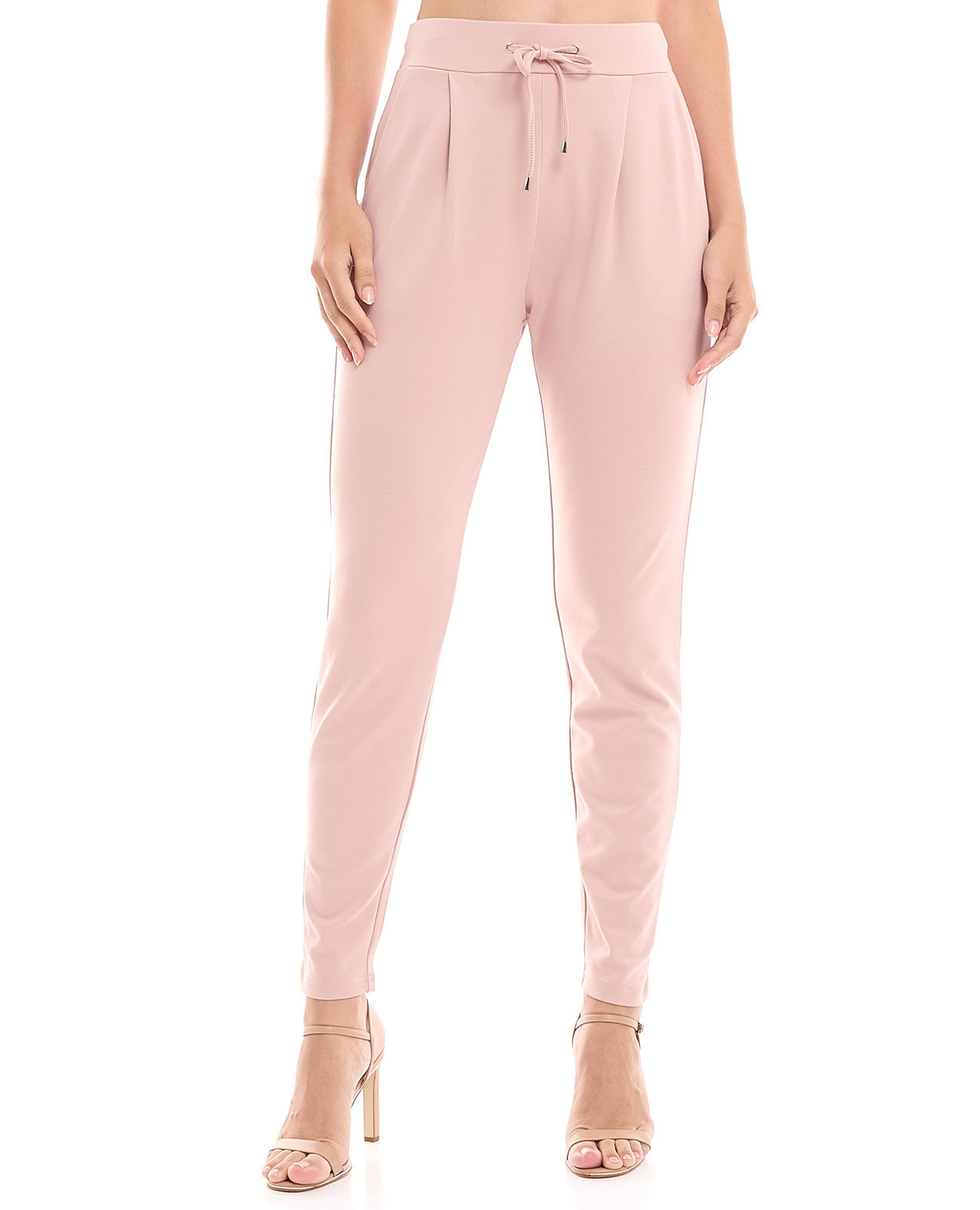 Solid Pants with Drawstring Waist