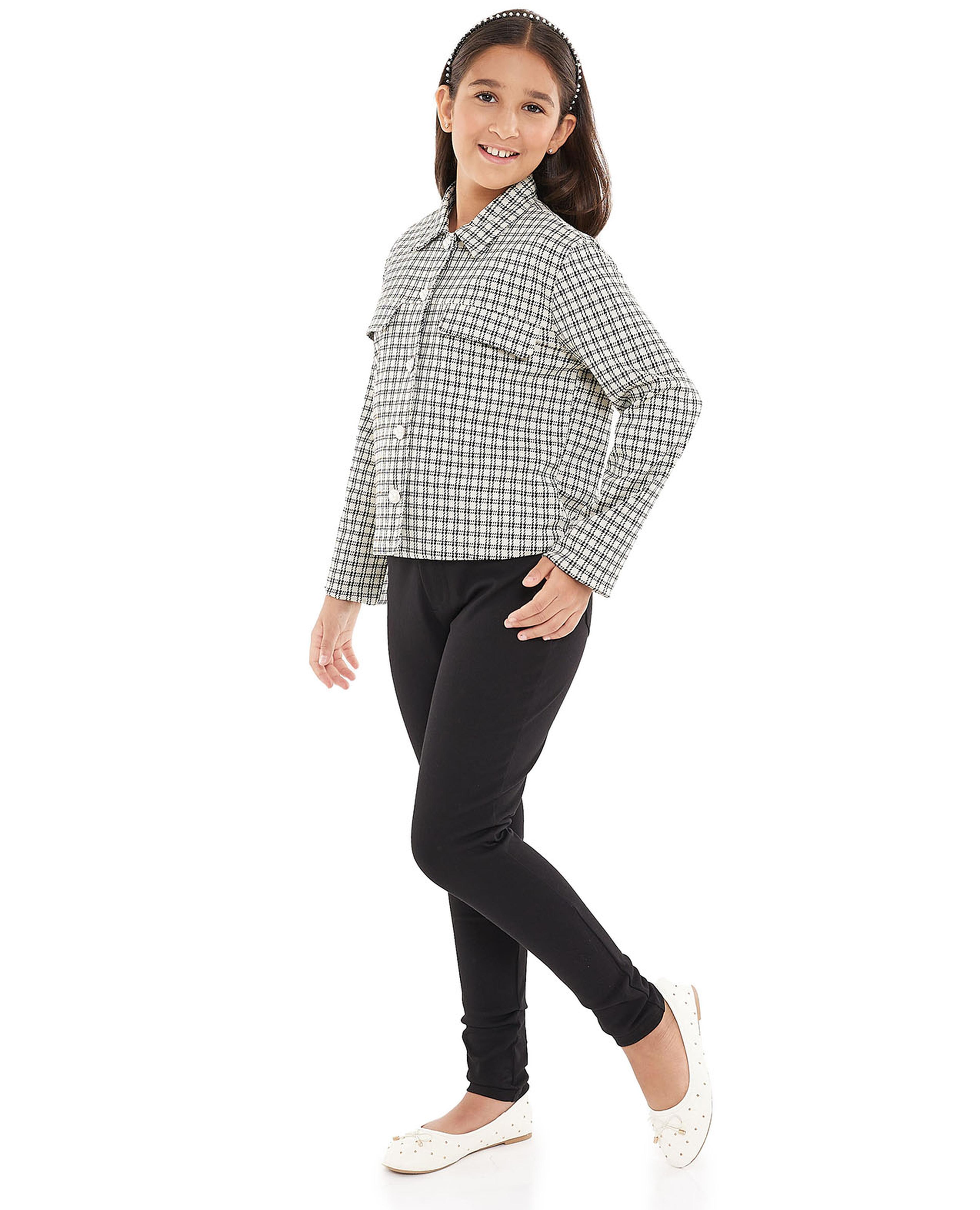 بنطال ضيق بخصر مطاطي