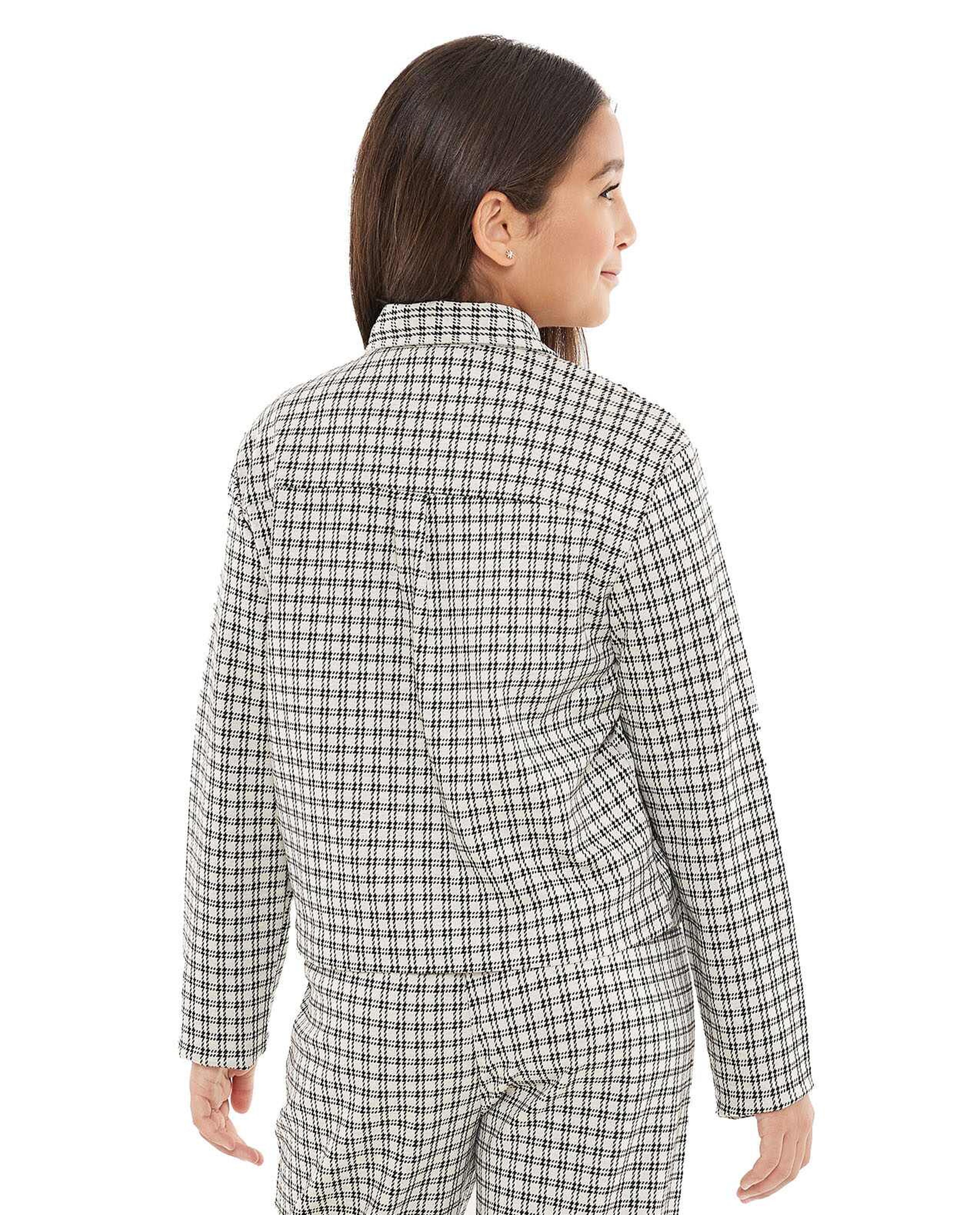 Patterned Jacket with Button Closure