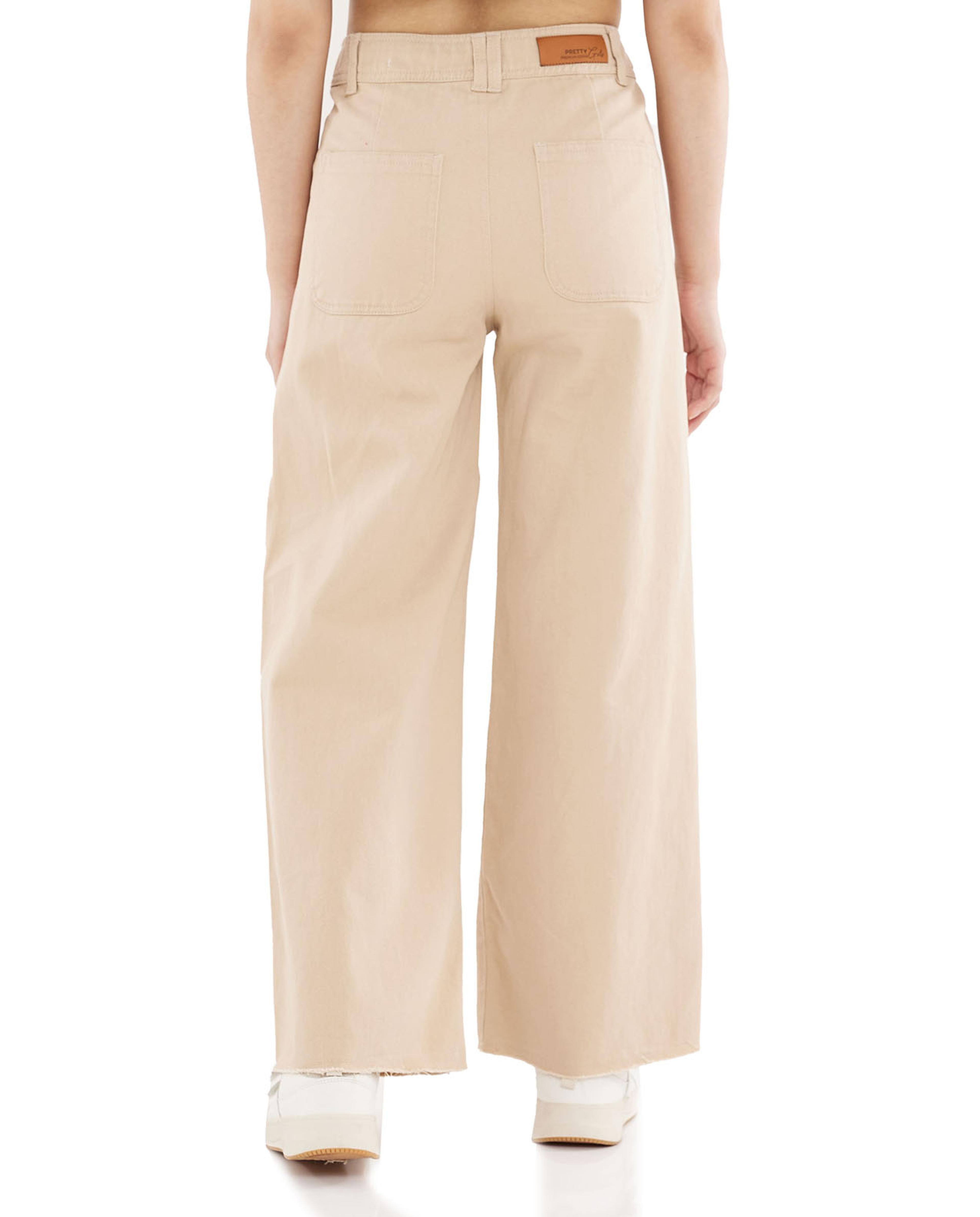 بنطال جينز سادة واسع