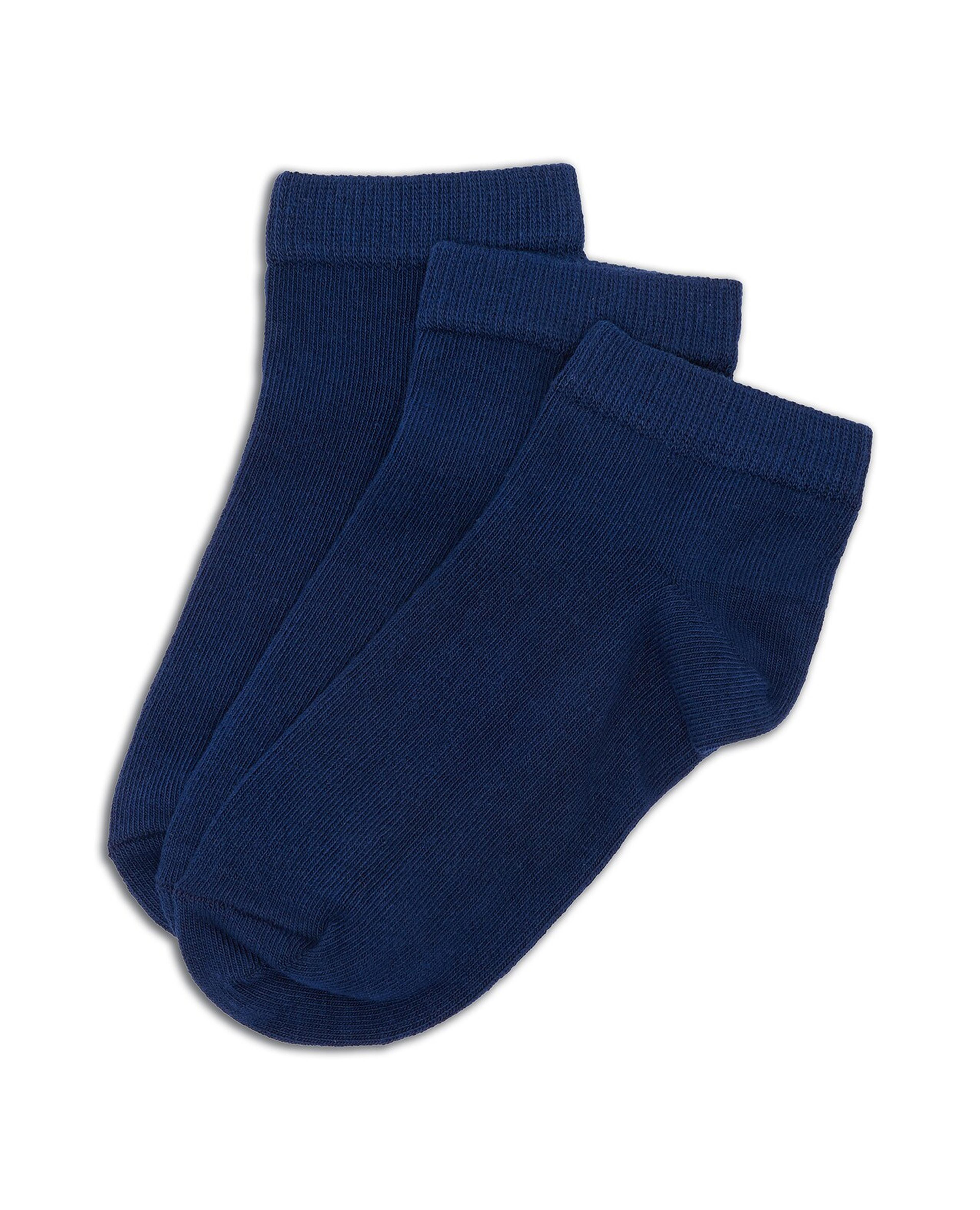 3 Pack Solid Ankle Socks