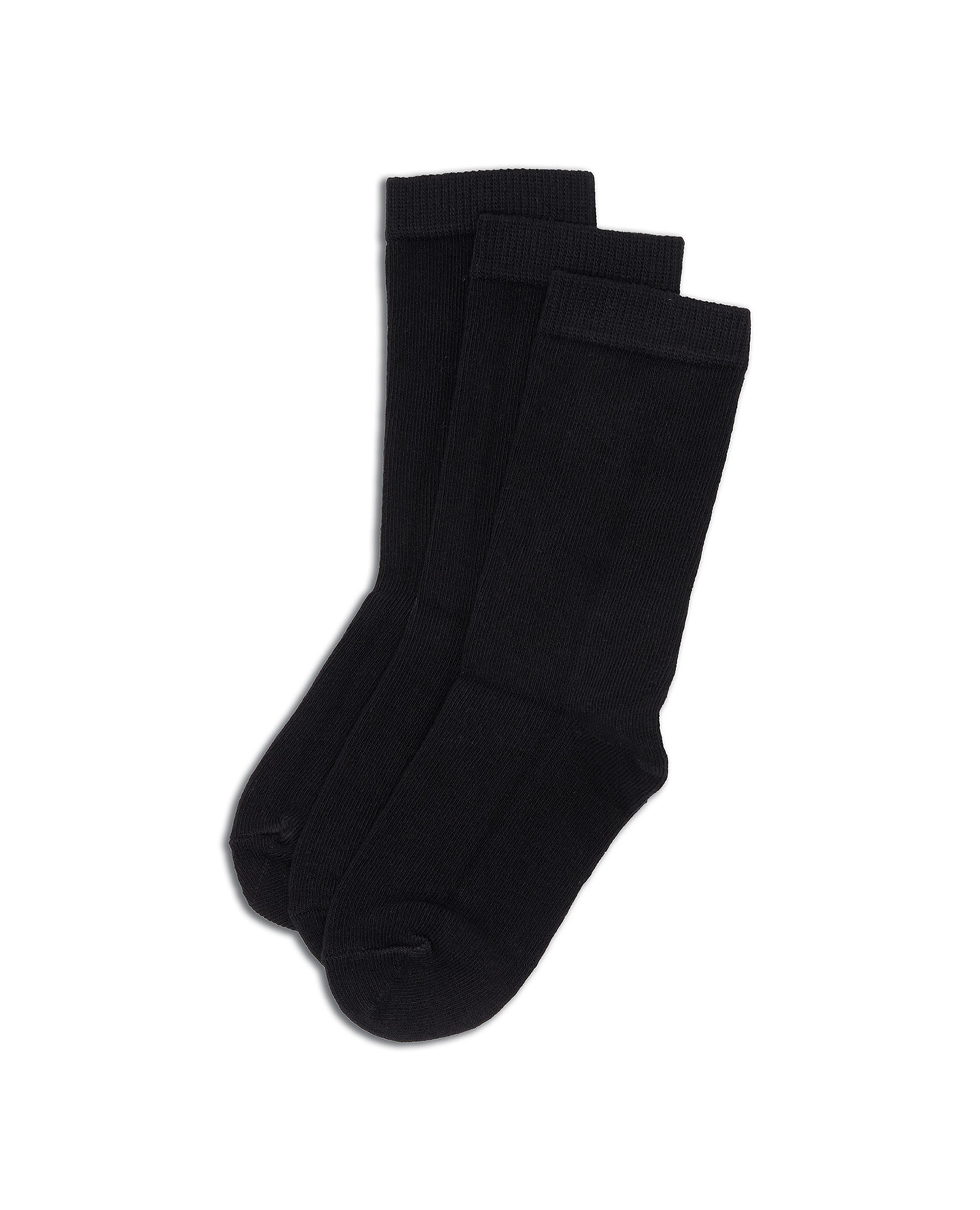3 Pack Solid Crew Socks