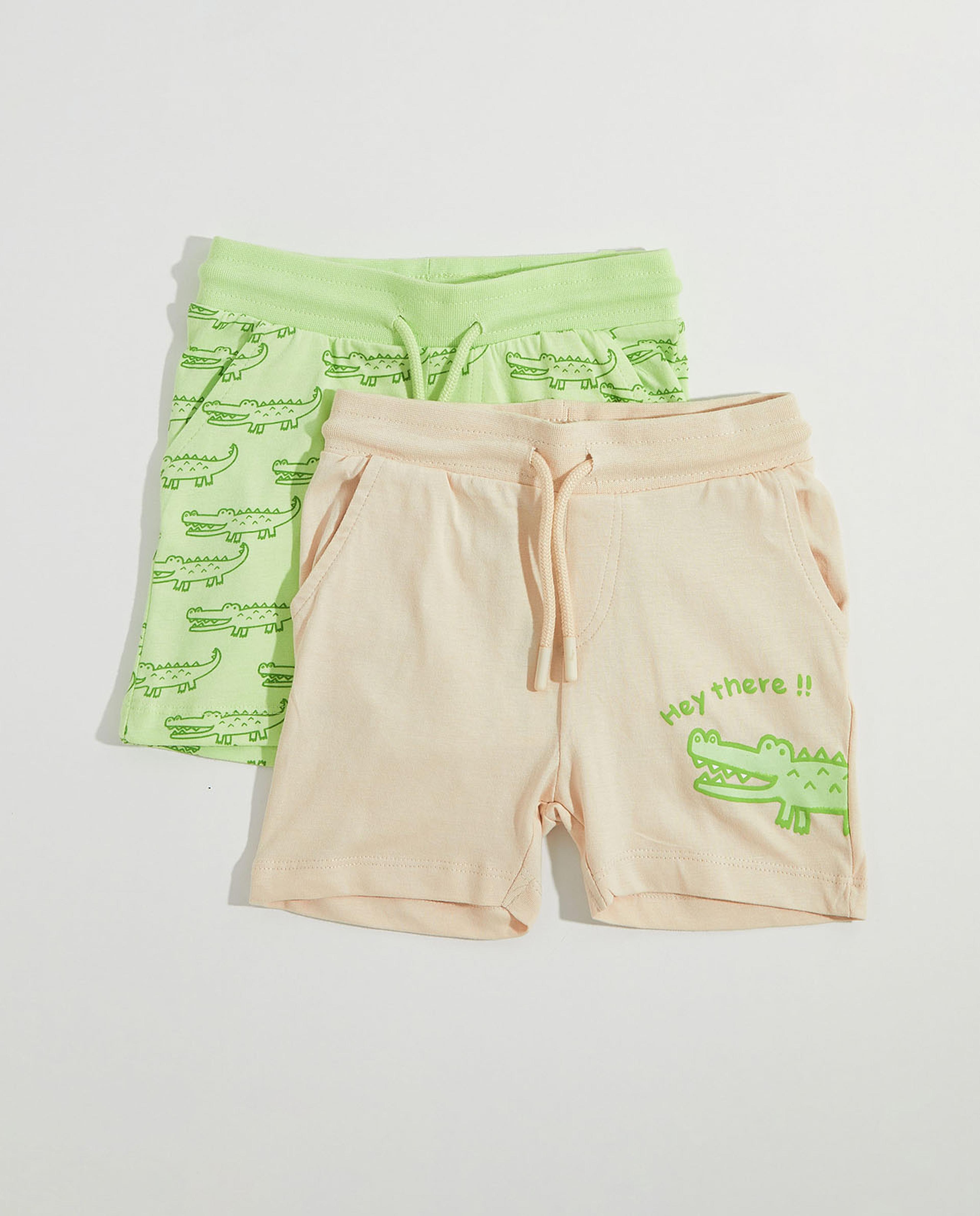 شورت برباط على الخصر - قطعتين