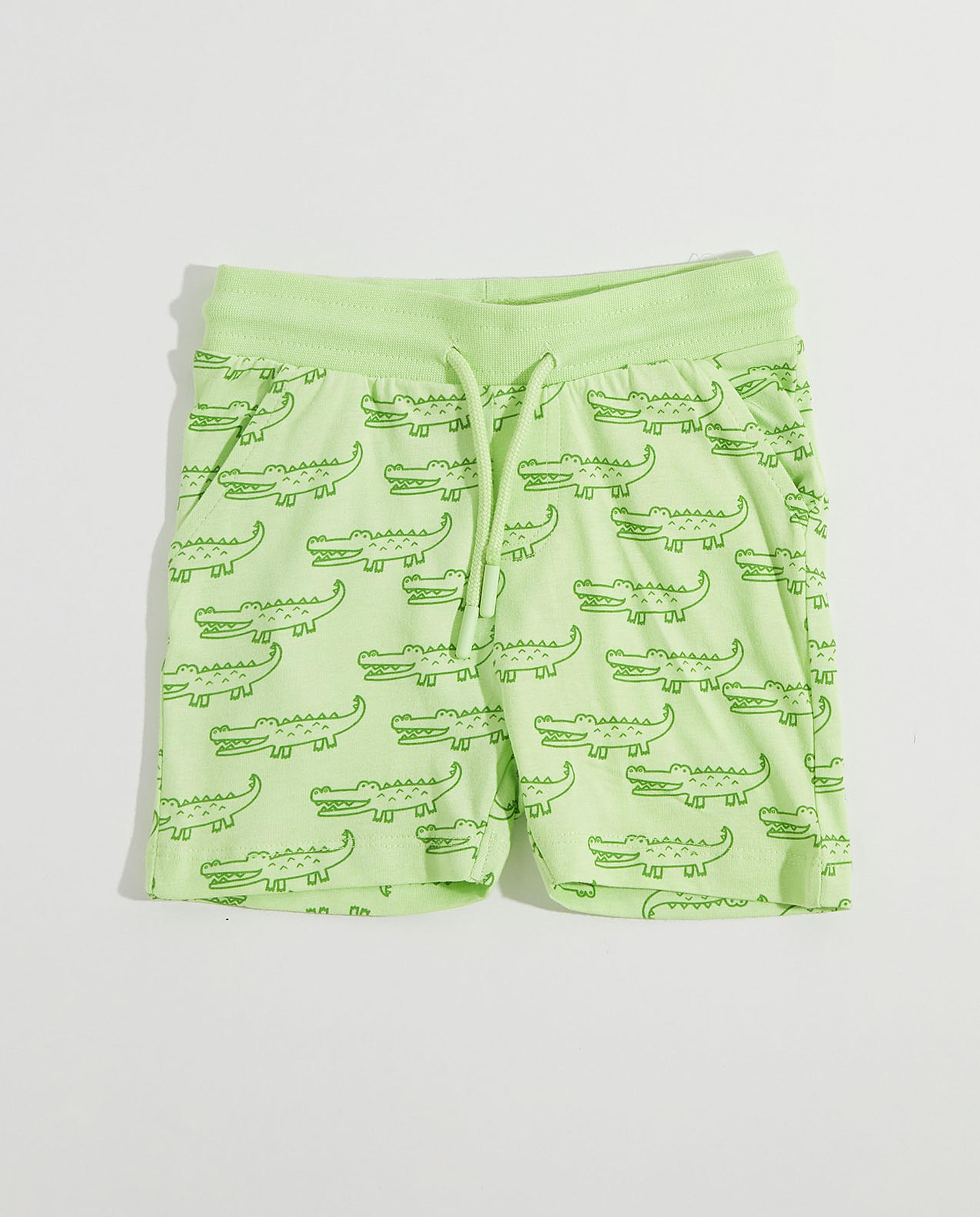 شورت برباط على الخصر - قطعتين