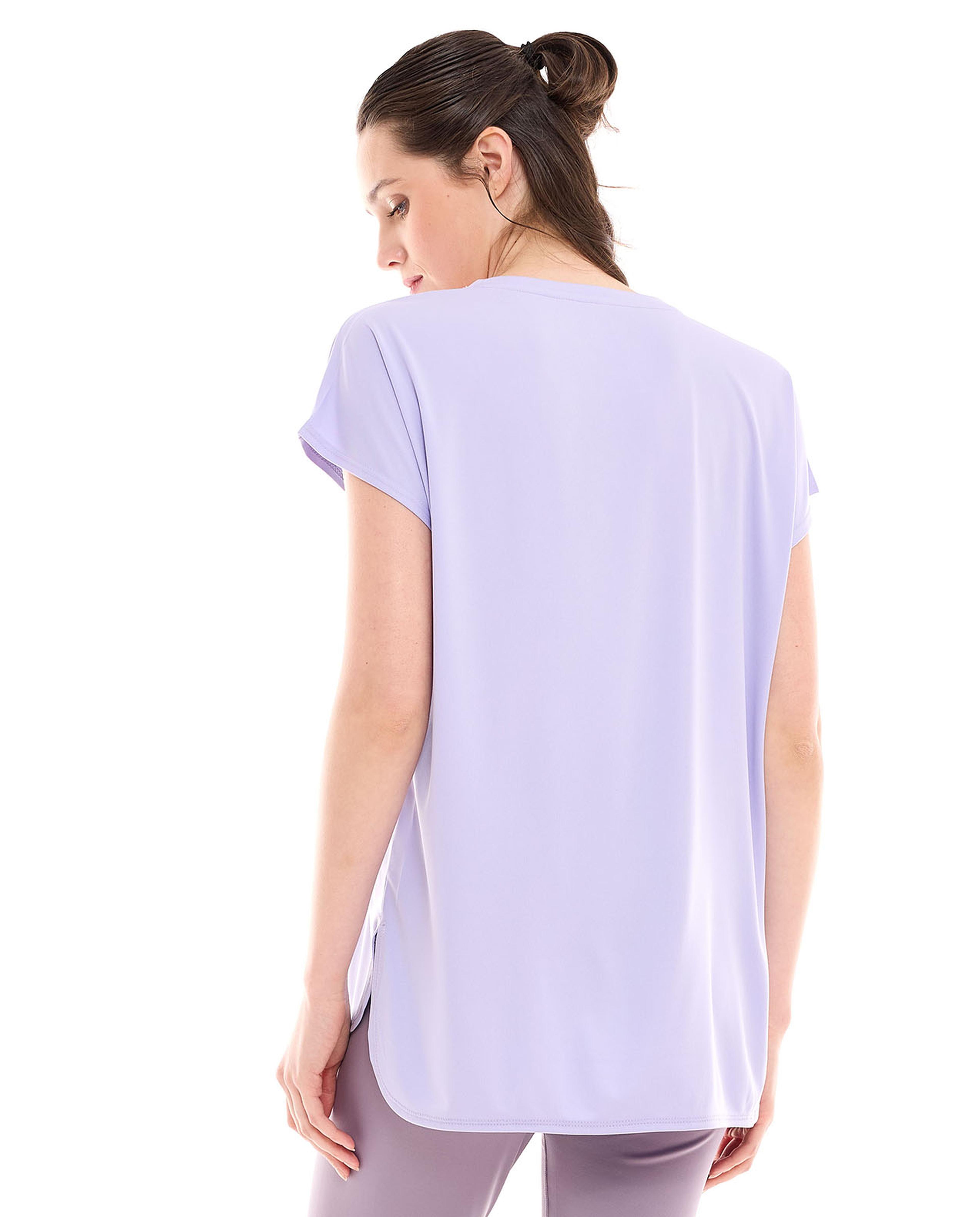 Printed Active T-Shirt with Crew Neck and Short Sleeves