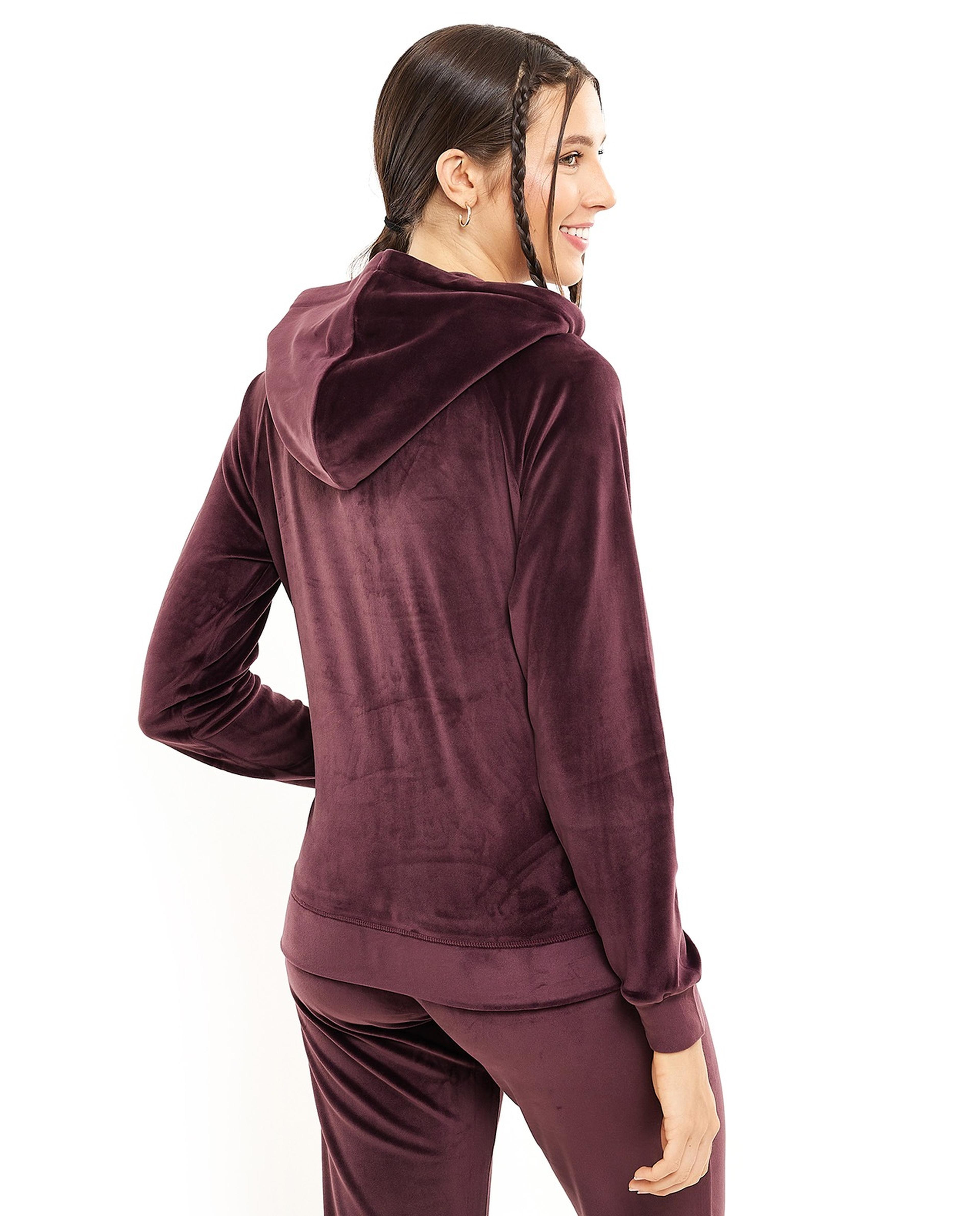 Studded Hooded Jacket with Zipper Closure