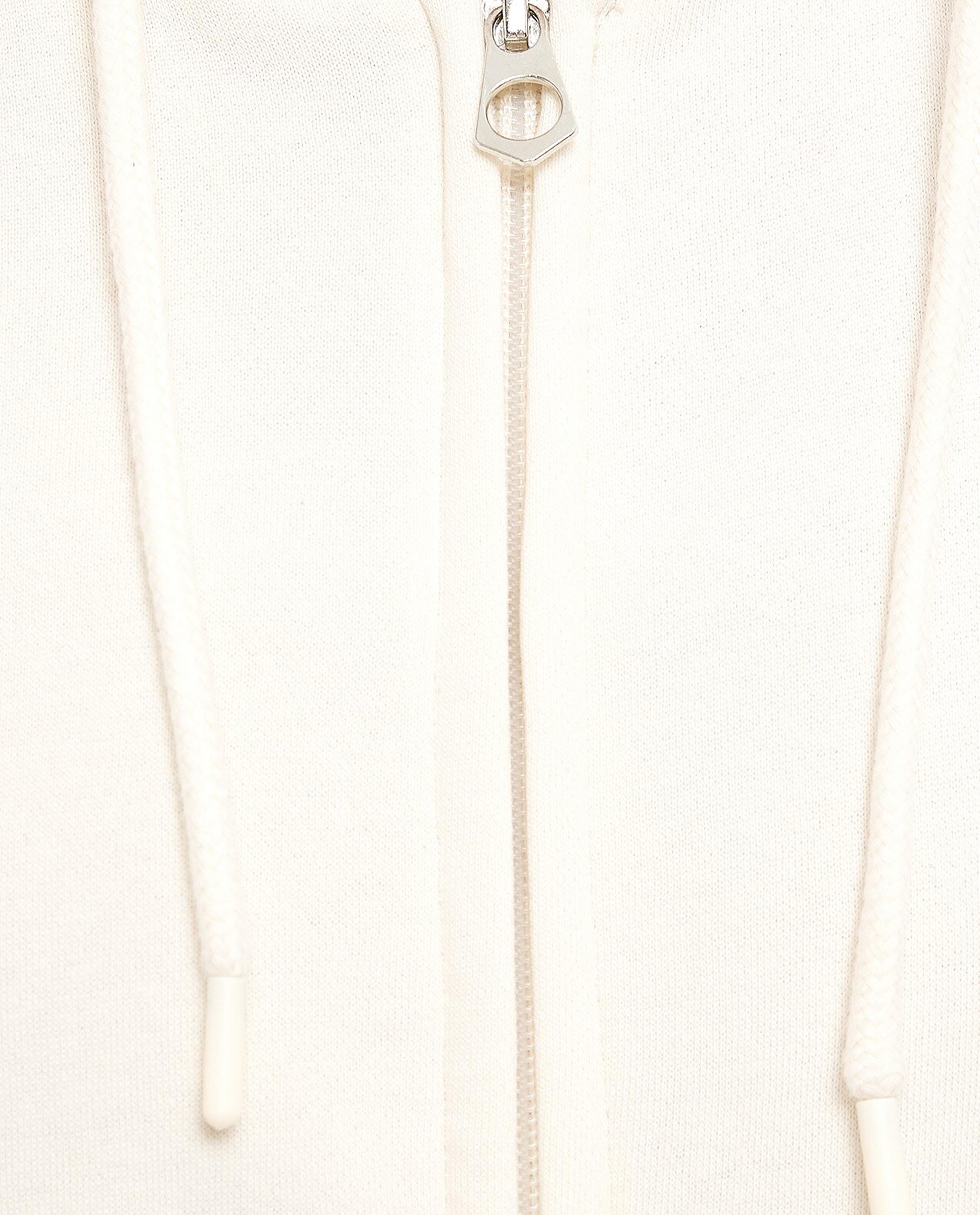 Solid Hooded Jacket with Zipper Closure