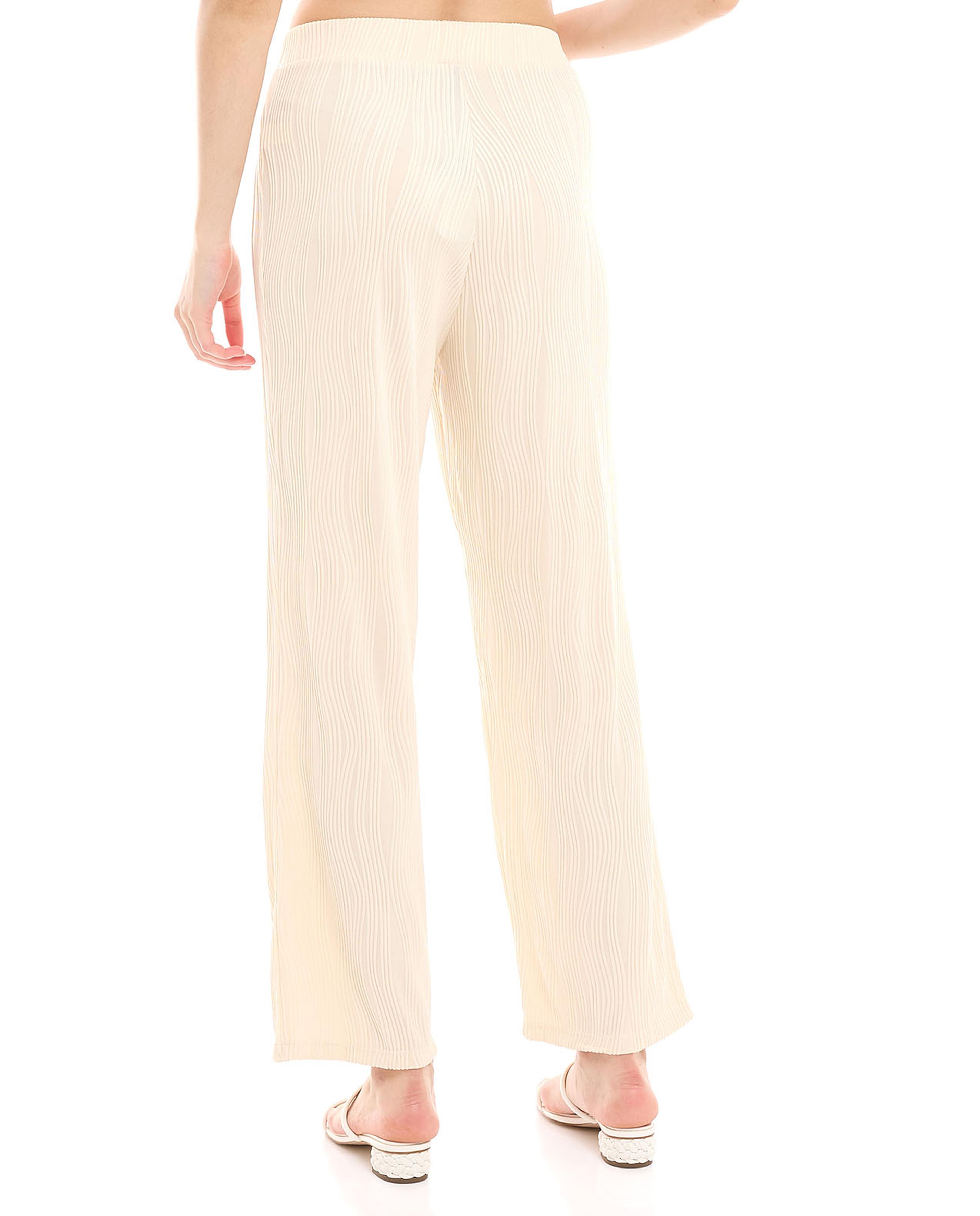 Self Design Pants with Elastic Waist