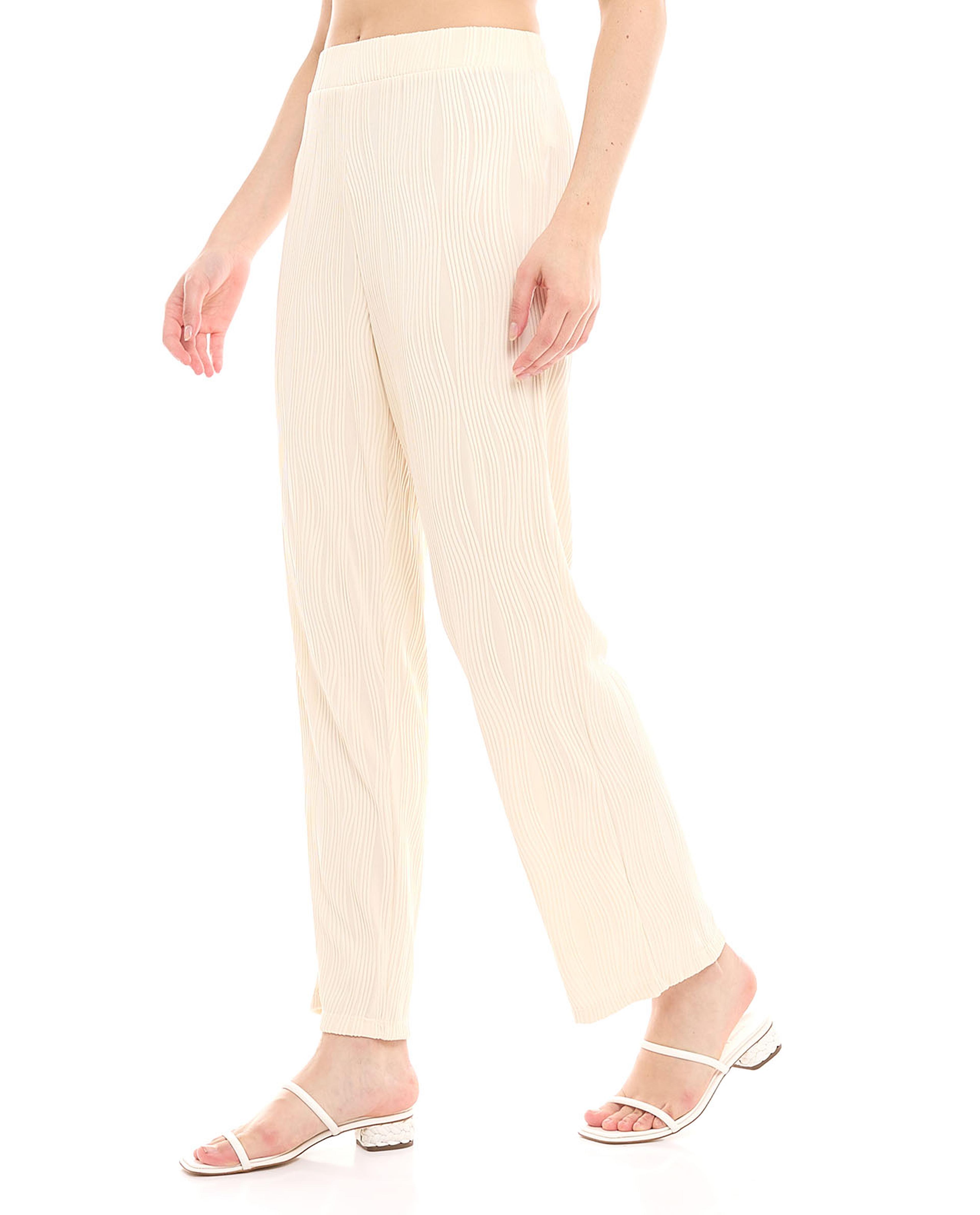 Self Design Pants with Elastic Waist