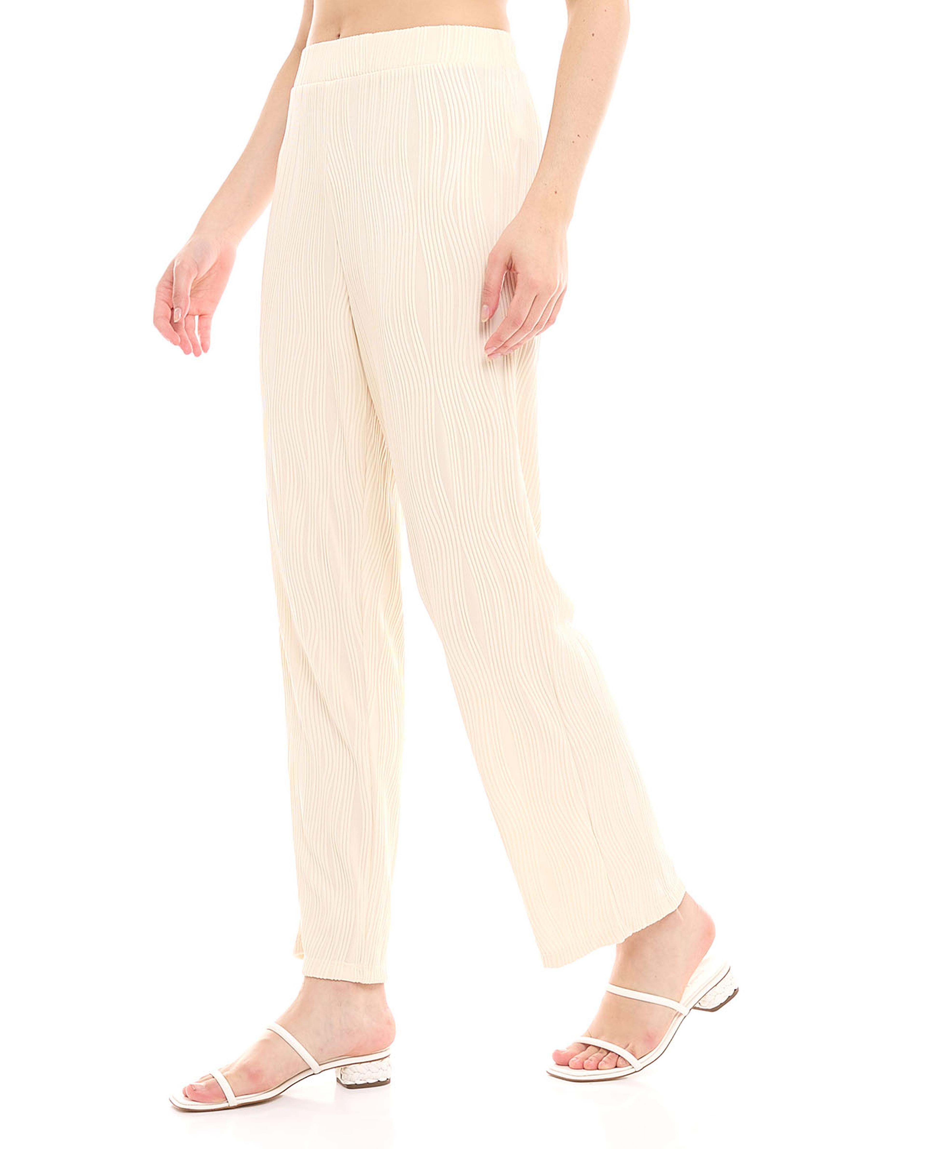 Self Design Pants with Elastic Waist